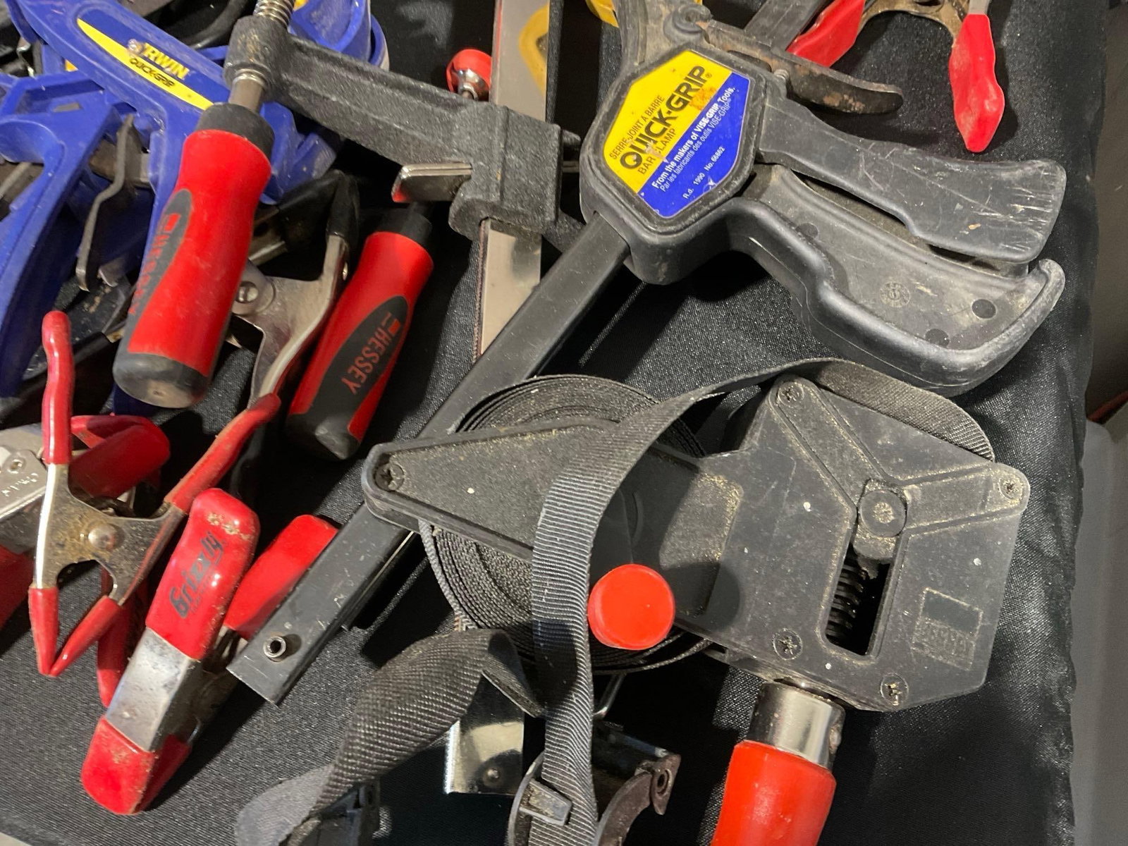 Large Selection of Clamps, Woodworking C style, Irwin quick-grip Bar Style, & Spring Clamps - 4