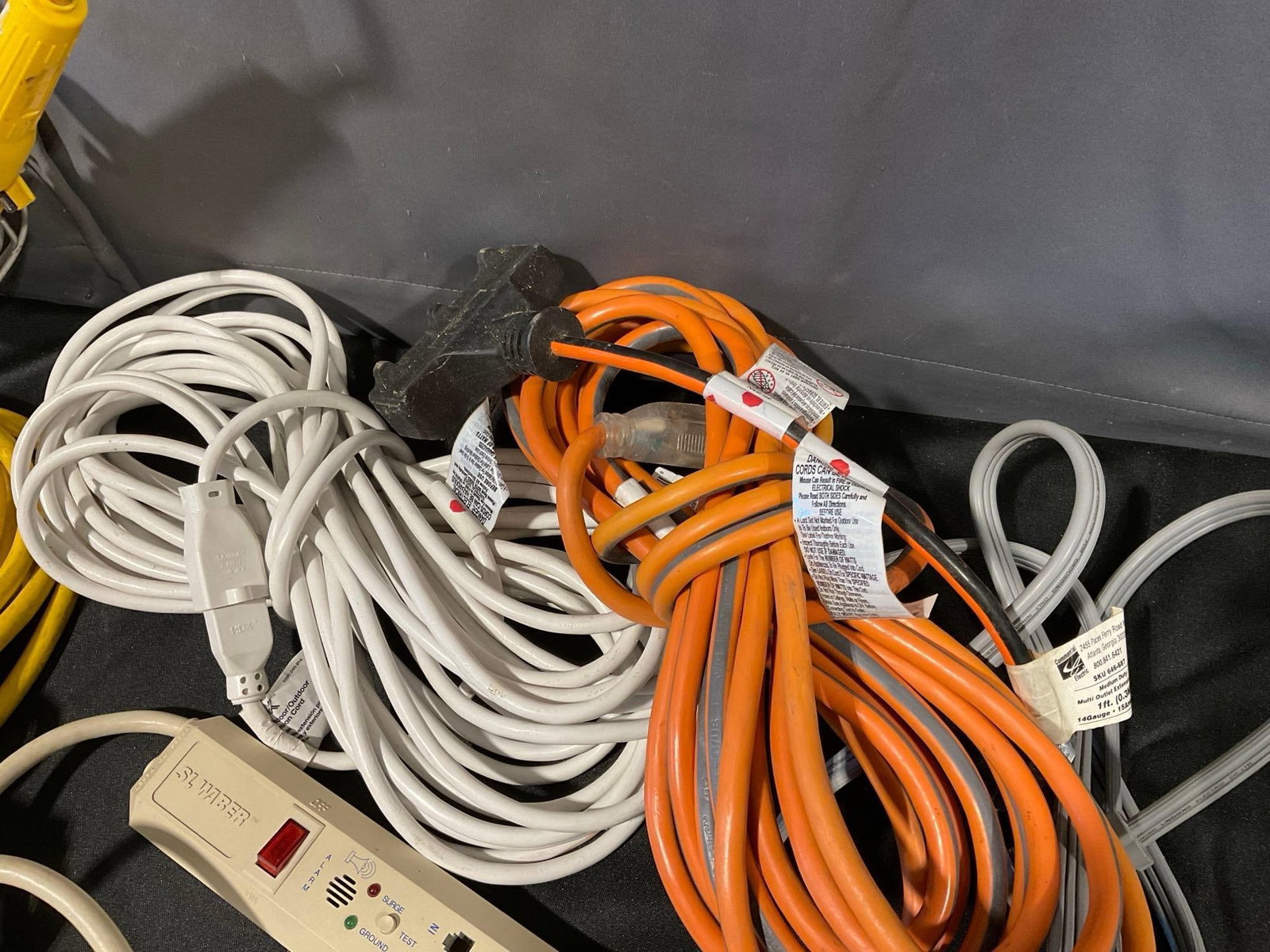 Collection of 5 Extension Cords, Work Light, Surge Protector, Splitter & more - 3