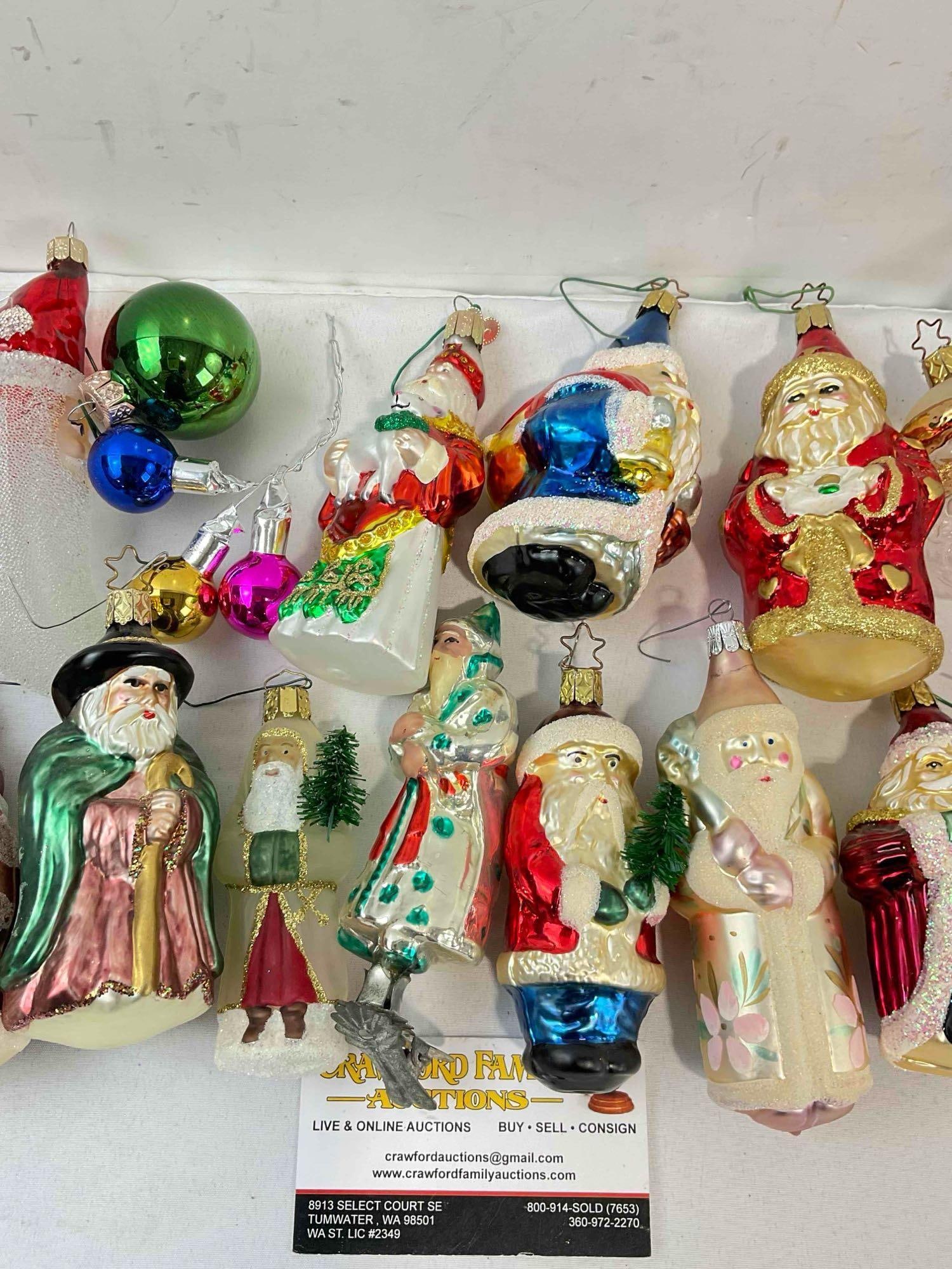 40 pcs Glass & Composite Christmas Tree Ornament Collection. Good Condition. See pics. - 3