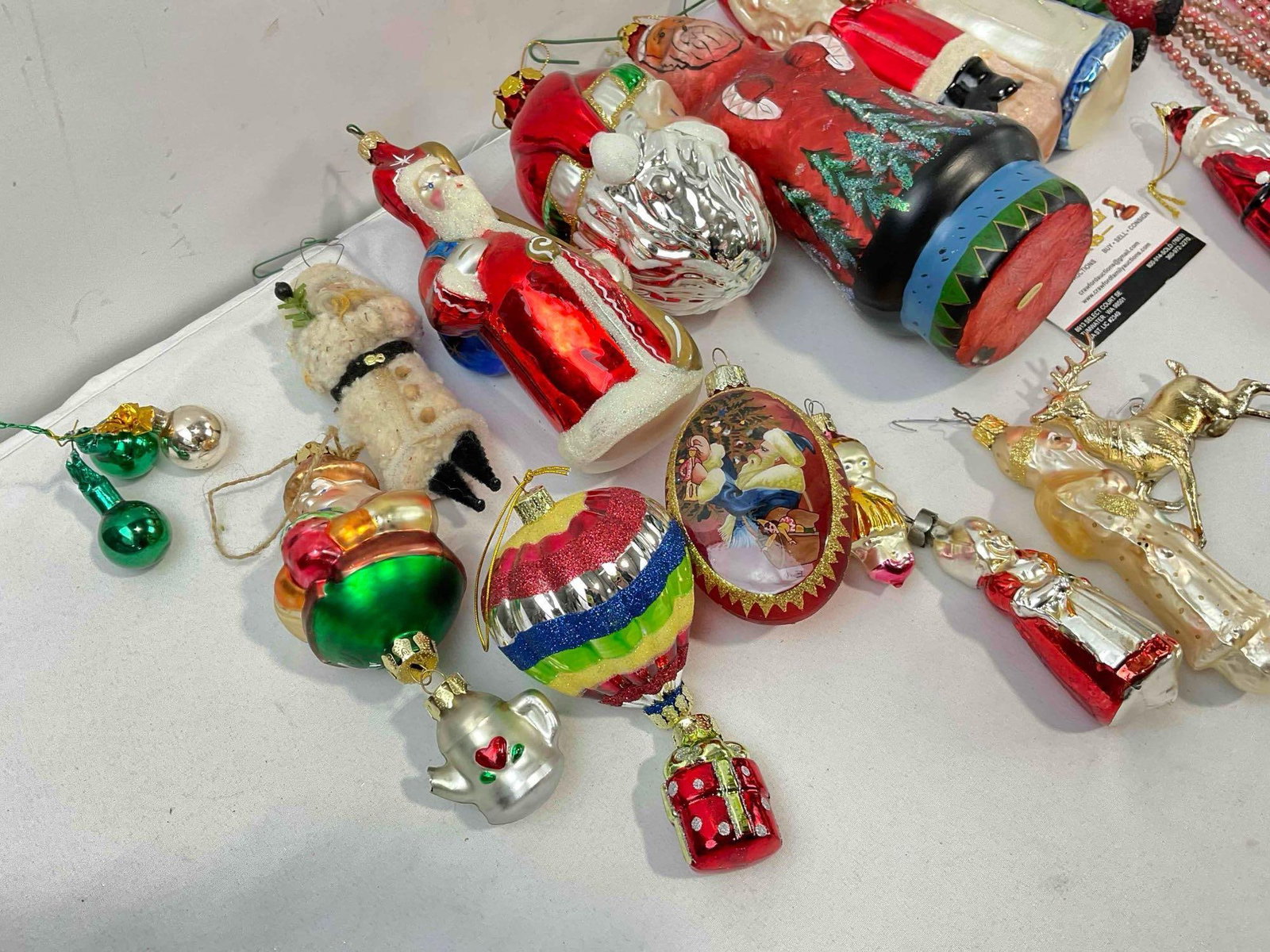 25 pcs Colorful Glass & Composite Christmas Ornament Collection. Fair Condition. See pics. - 2