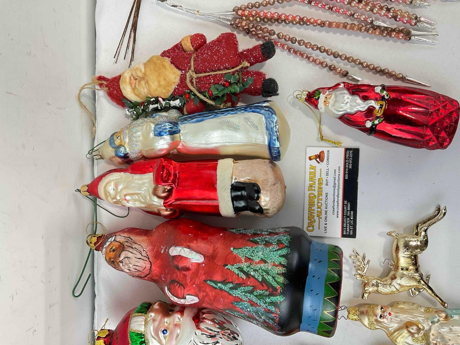 25 pcs Colorful Glass & Composite Christmas Ornament Collection. Fair Condition. See pics. - 3