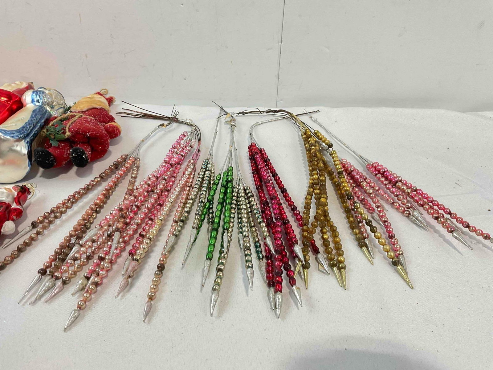 25 pcs Colorful Glass & Composite Christmas Ornament Collection. Fair Condition. See pics. - 4