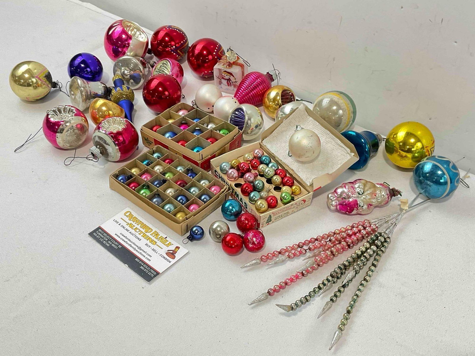 30+ pcs Vintage Colorful Glass Christmas Tree Ornament Collection. Fair Condition. See pics. - 3