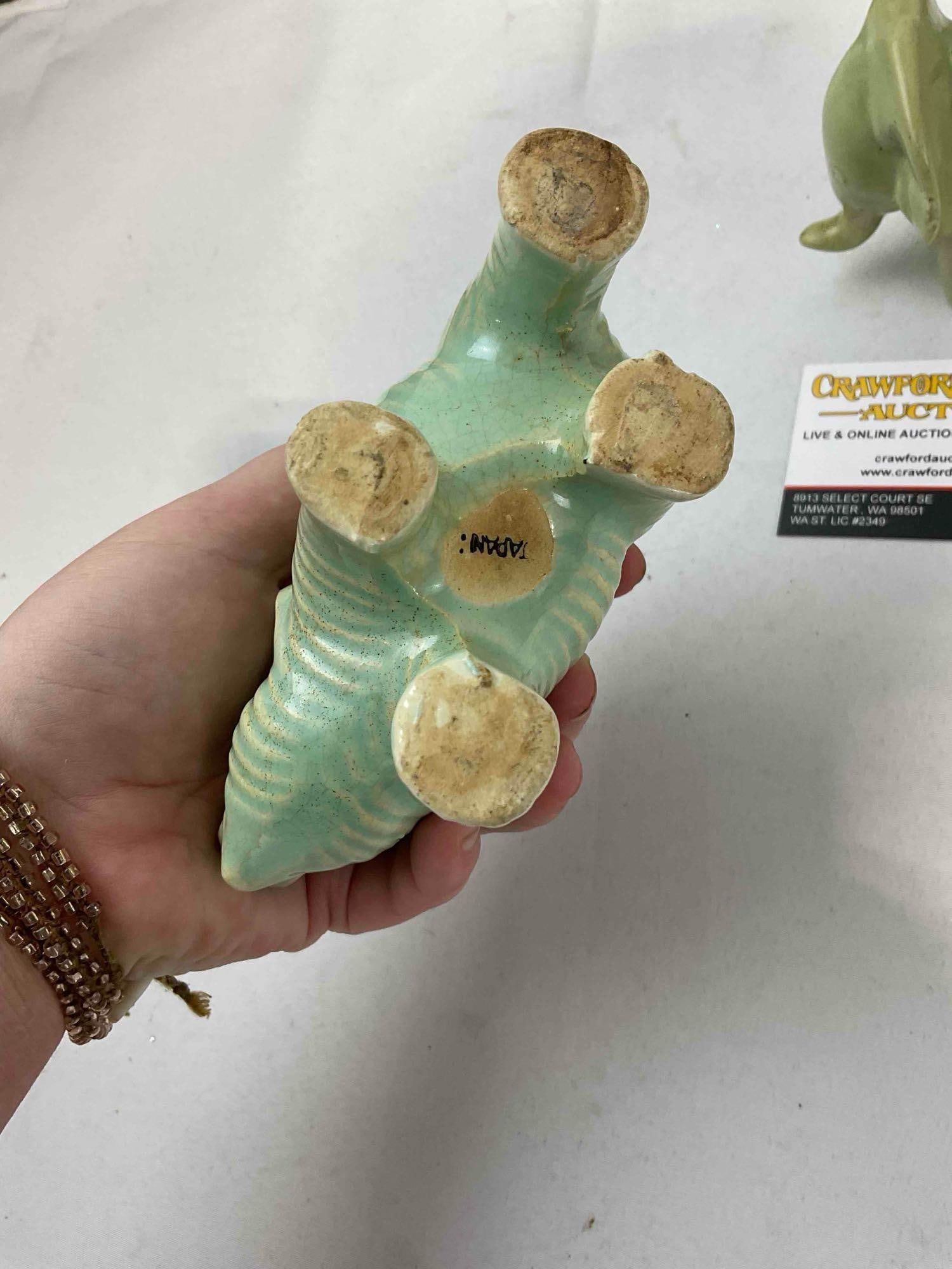 5 pcs Vintage Ceramic Elephant Figurines, incl. 4x Planters & 1x Coin Bank. Good Condition. - 5
