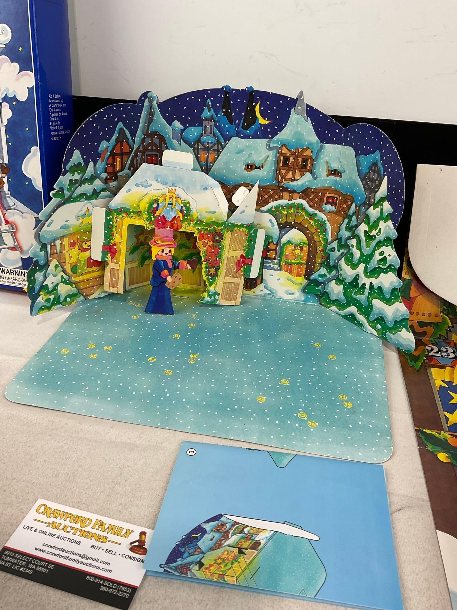 Pair of Playmobil 3976 & 3978, Advent Calendars, piece sets in tiny boxes, w/packaging - 3