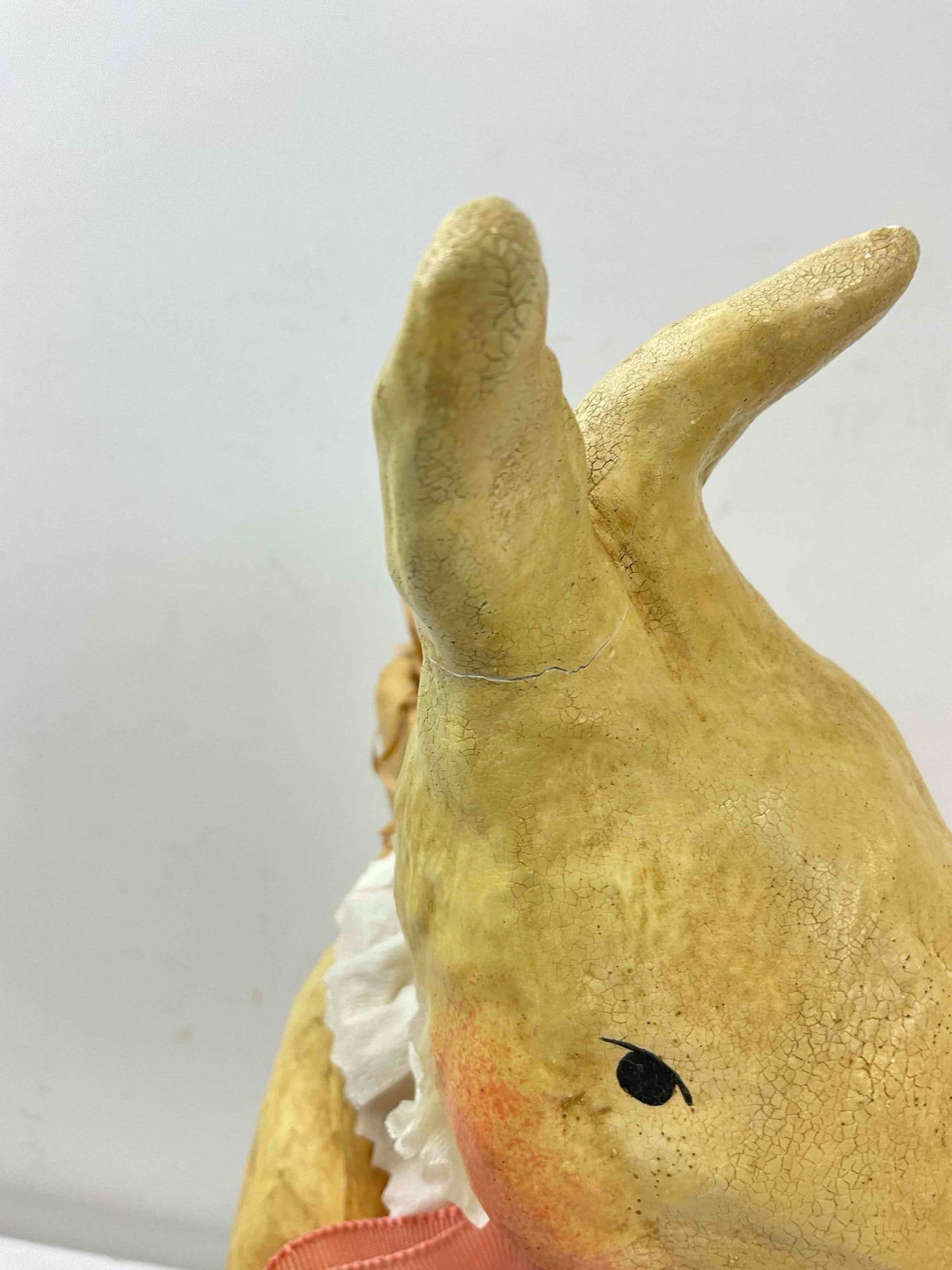 Charming Nicole Sayre Collection Composite Easter Rabbit Decorative Figurine. Fair Condition. - 6