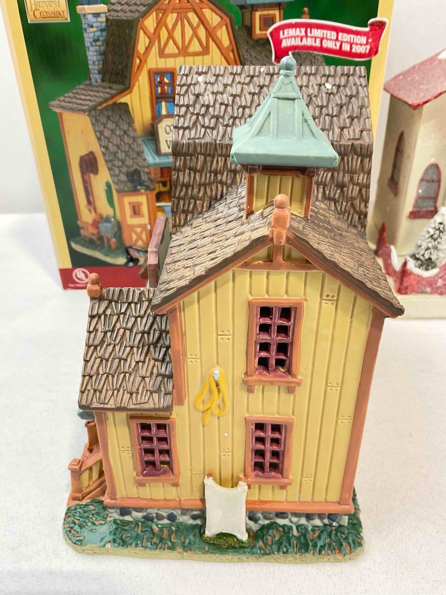 3 pcs Christmas Decorations, incl. LeMax Ceramic Lighted Building & Dept. 56 Sisal Trees. See pics. - 7