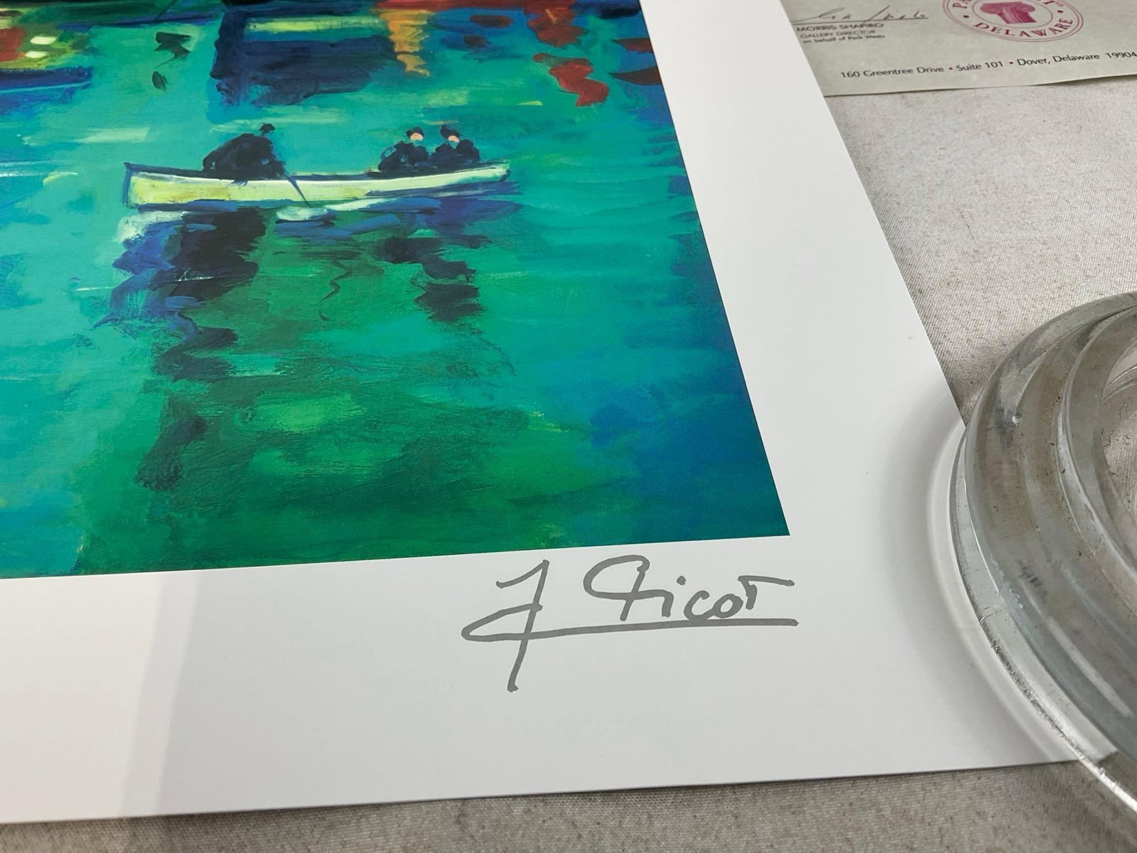Unframed Seriolithograph in color, Un Soir DEte by Jean-Claude, 2013 w/COA, 20x24 inches - 3