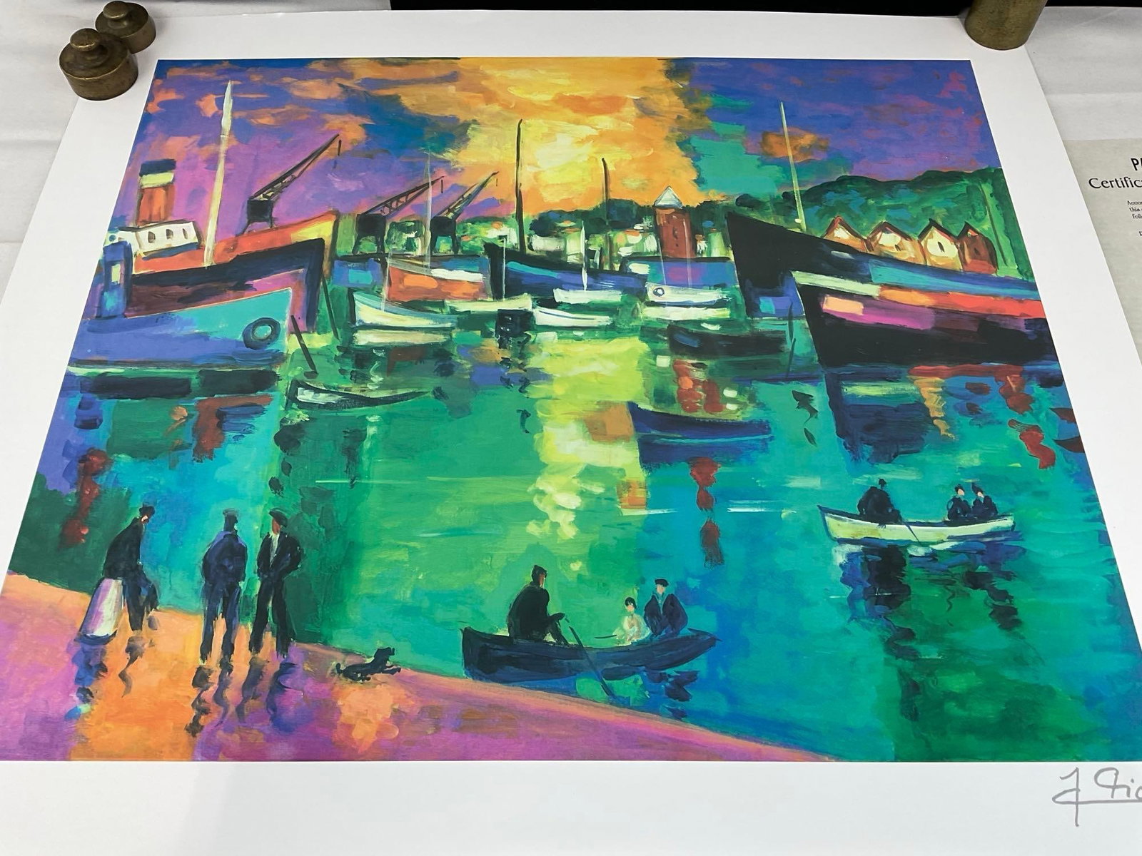 Unframed Seriolithograph titled Un Soir DEte by Jean-Claude Picot 2013 w/COA, 24x20 inches - 2