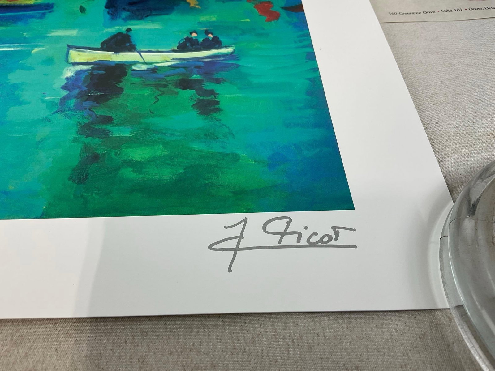 Unframed Seriolithograph titled Un Soir DEte by Jean-Claude Picot 2013 w/COA, 24x20 inches - 3