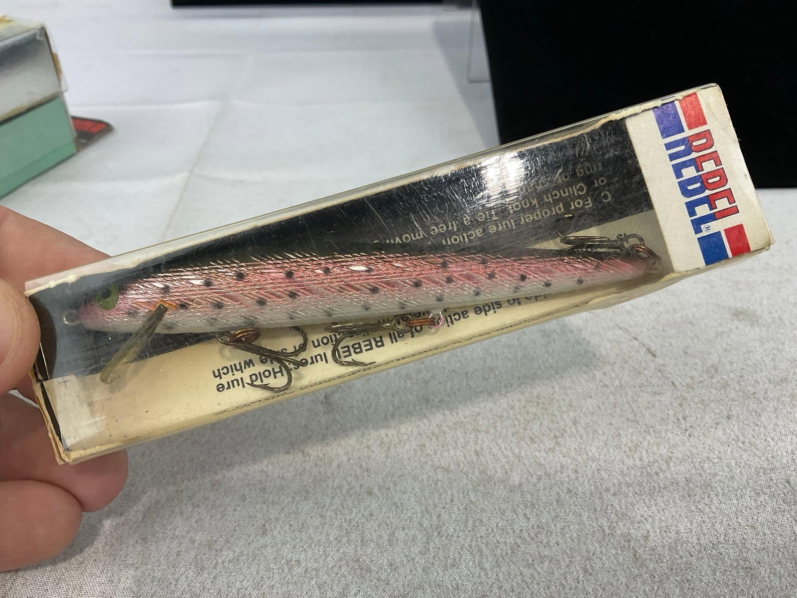 3x Long Floating Lures, 2x Rapala Original, 1 silver, 1 Perch pattern, & Rebel Fastrac FT2041 Min... - 7