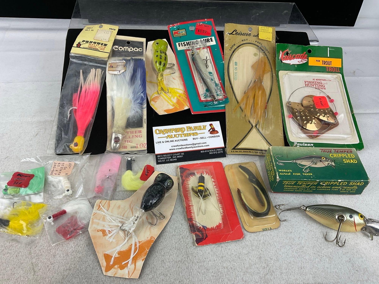 Variety of Fishing Lures NIP, True Temper Crippled Shad, Cascade Trolls, Compac Jig, Penguin Mult... (1 of 5)