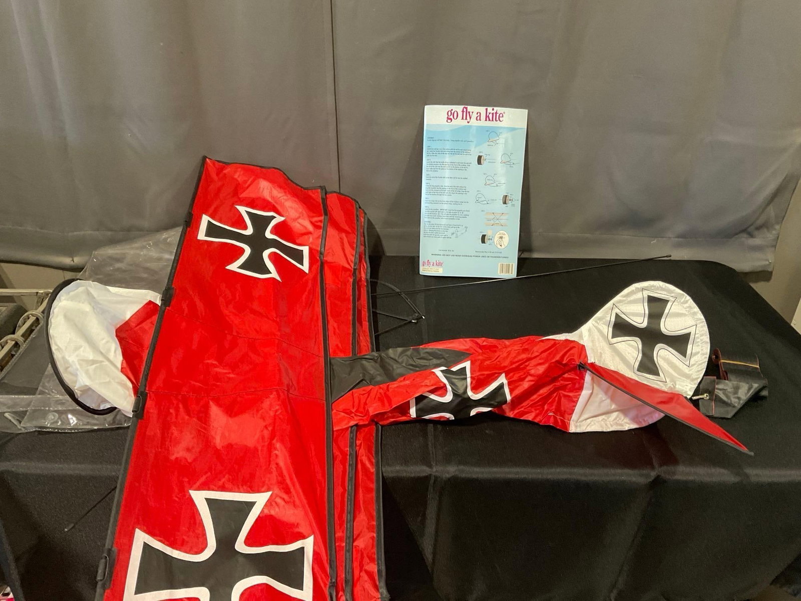 Go Fly A Kite Red Baron Kite Set, unassembled, looks lightly used