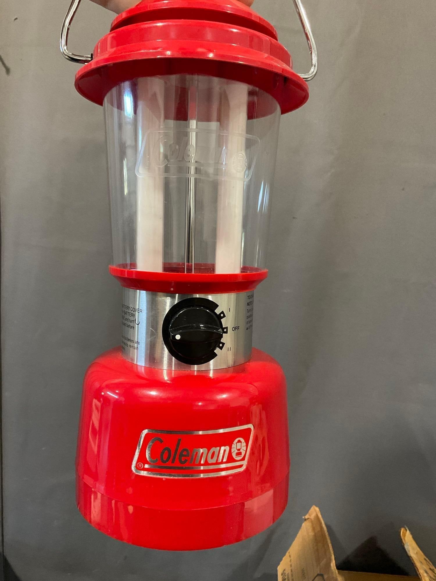 Coleman Propane Lantern model 5114 & Fluorescent Lantern model 5344-A703, w/original boxes - 5