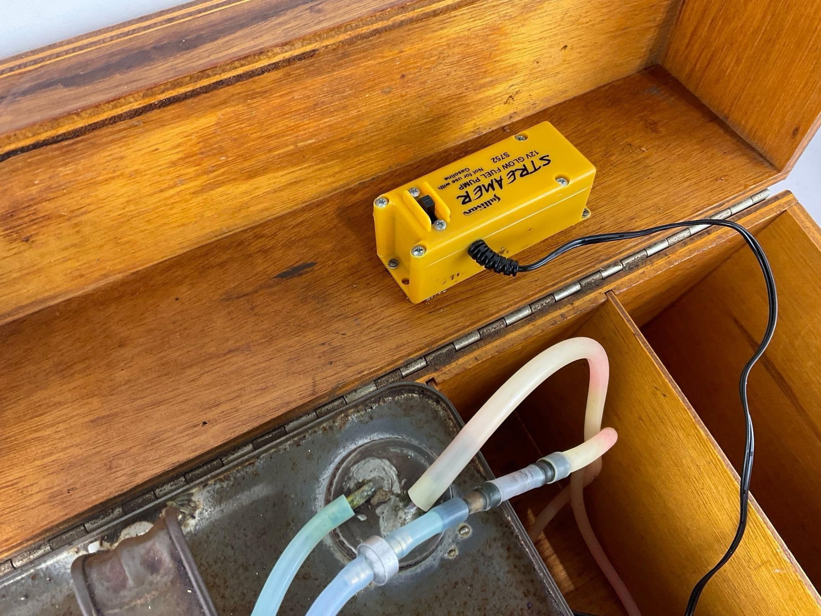 Handmade Tool Box w/Hobbico Deluxe Power Panel II, Streamer 12v Glow Fuel Pump, 17x18x10 inches - 6