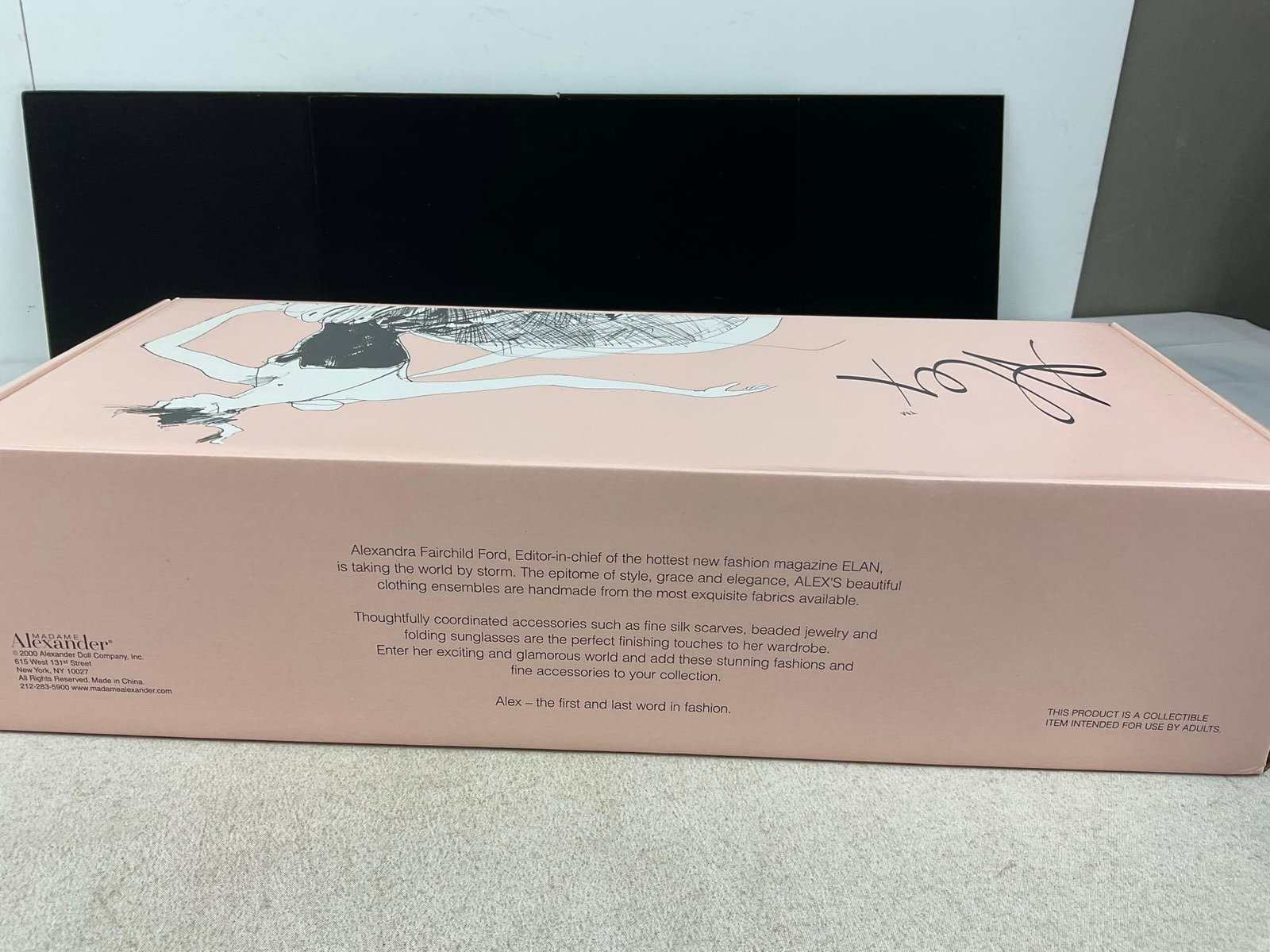 Madame Alexander Bordeaux Doll, #d 0658/750, 16 inch tall in original box w/COA - 7