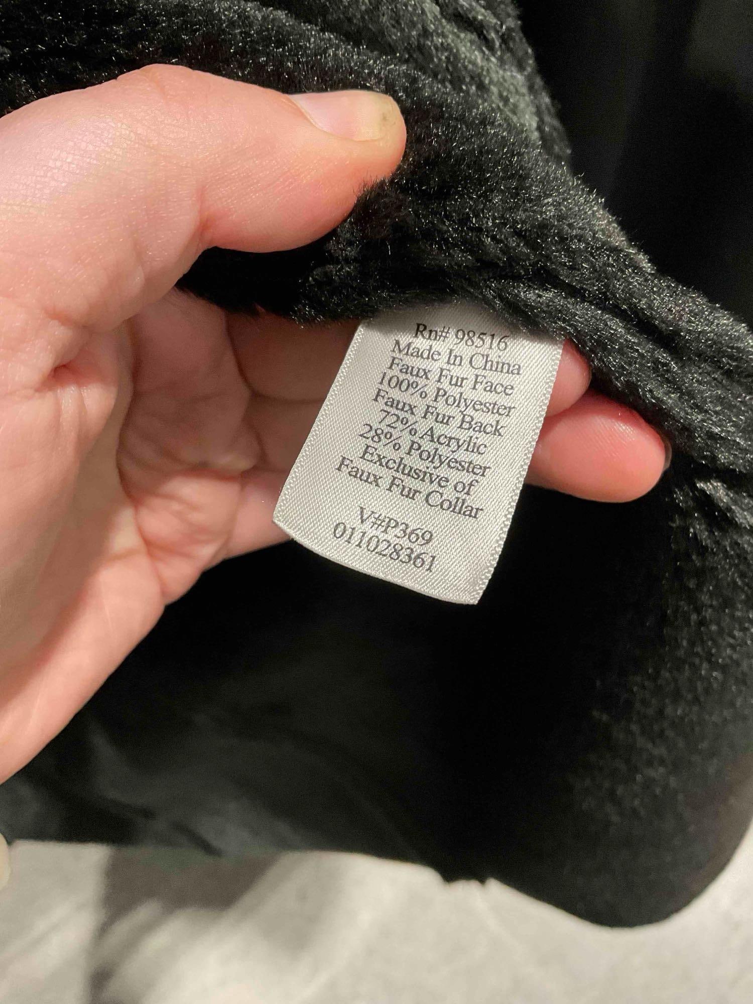 Coldwater Creek Black Faux Suede Women's Coat, Size 12. Good Condition. See pics. - 7