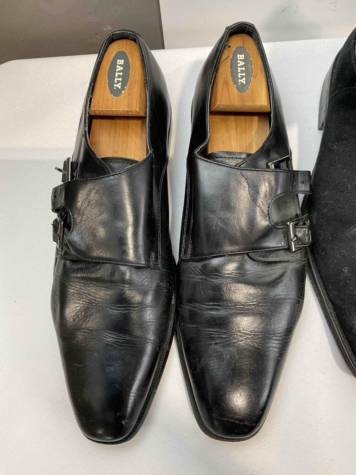 6 Pairs of Men's US 10.5-11 Black Shoes, incl. Tommy Bahama, Stacy Adams & Steve Madden. - 4