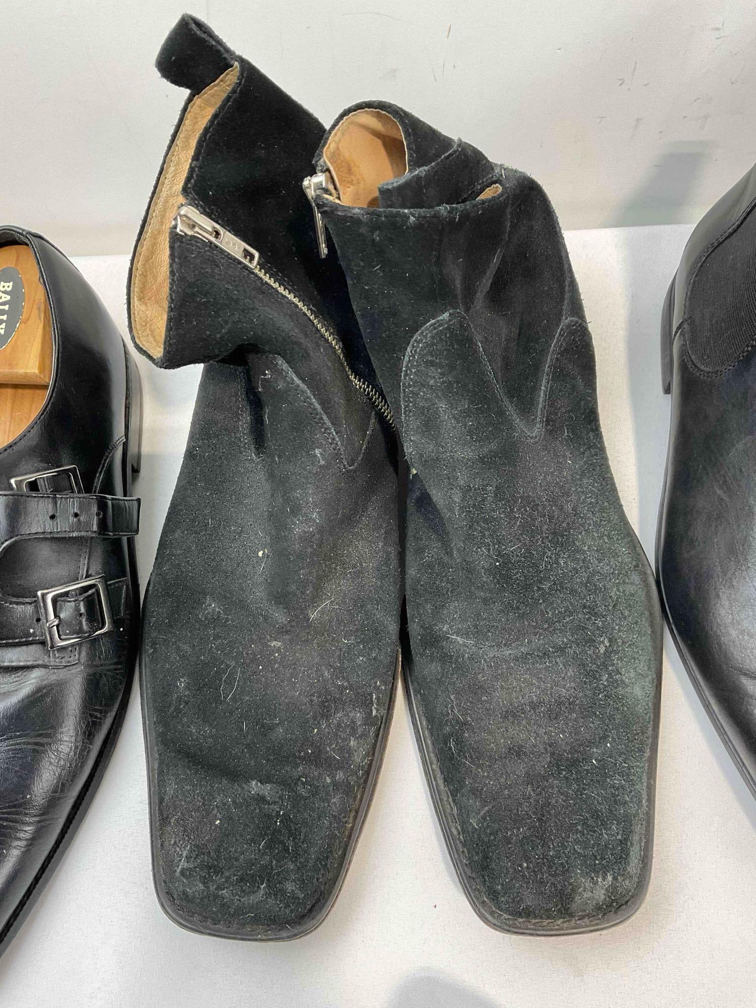 6 Pairs of Men's US 10.5-11 Black Shoes, incl. Tommy Bahama, Stacy Adams & Steve Madden. - 5