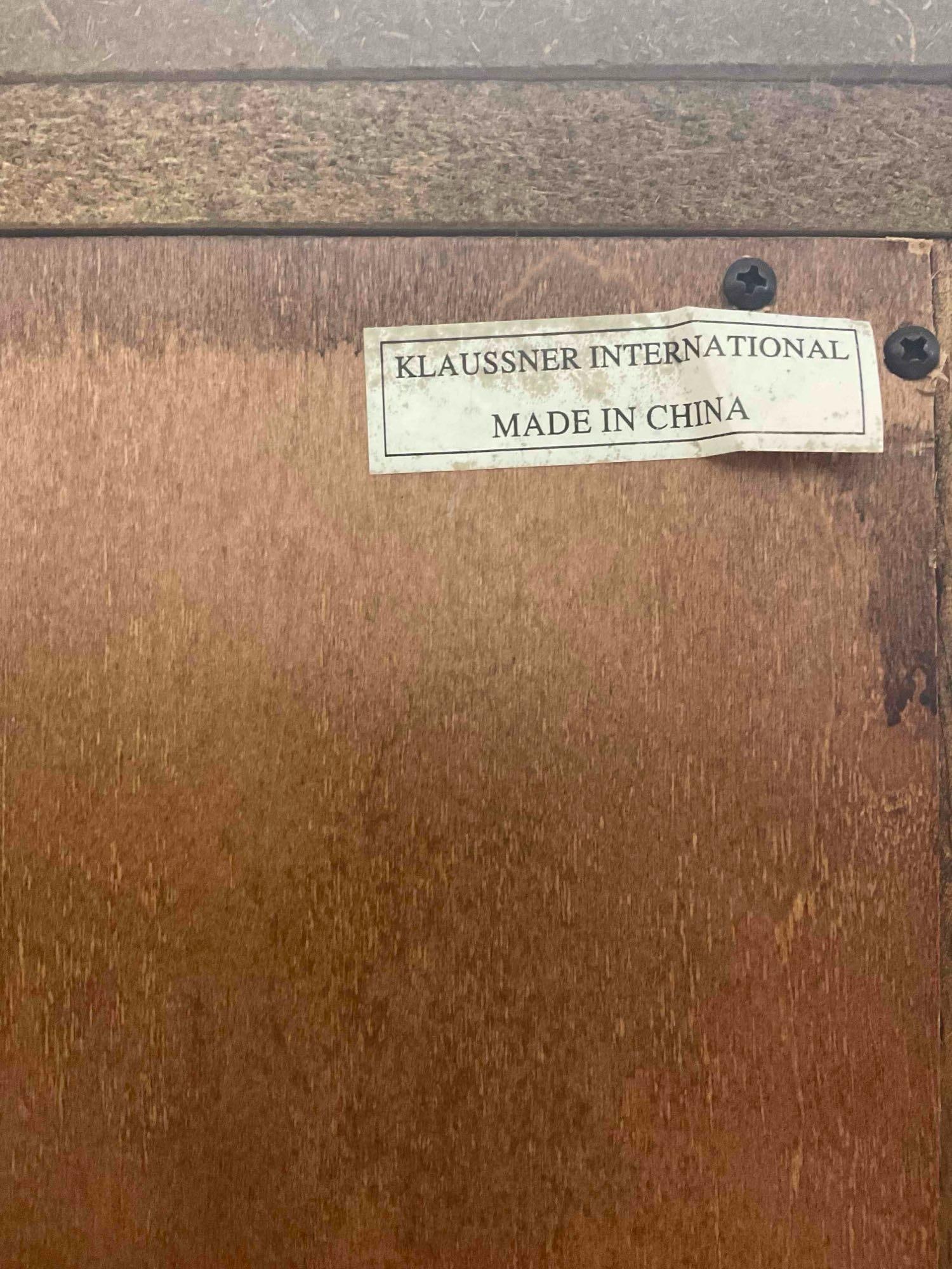 Klaussner "Dick Idol" Rustic Cherry? Wood Finish Armoire w/ Metal Nature Scene. Very Good Cond. - 8