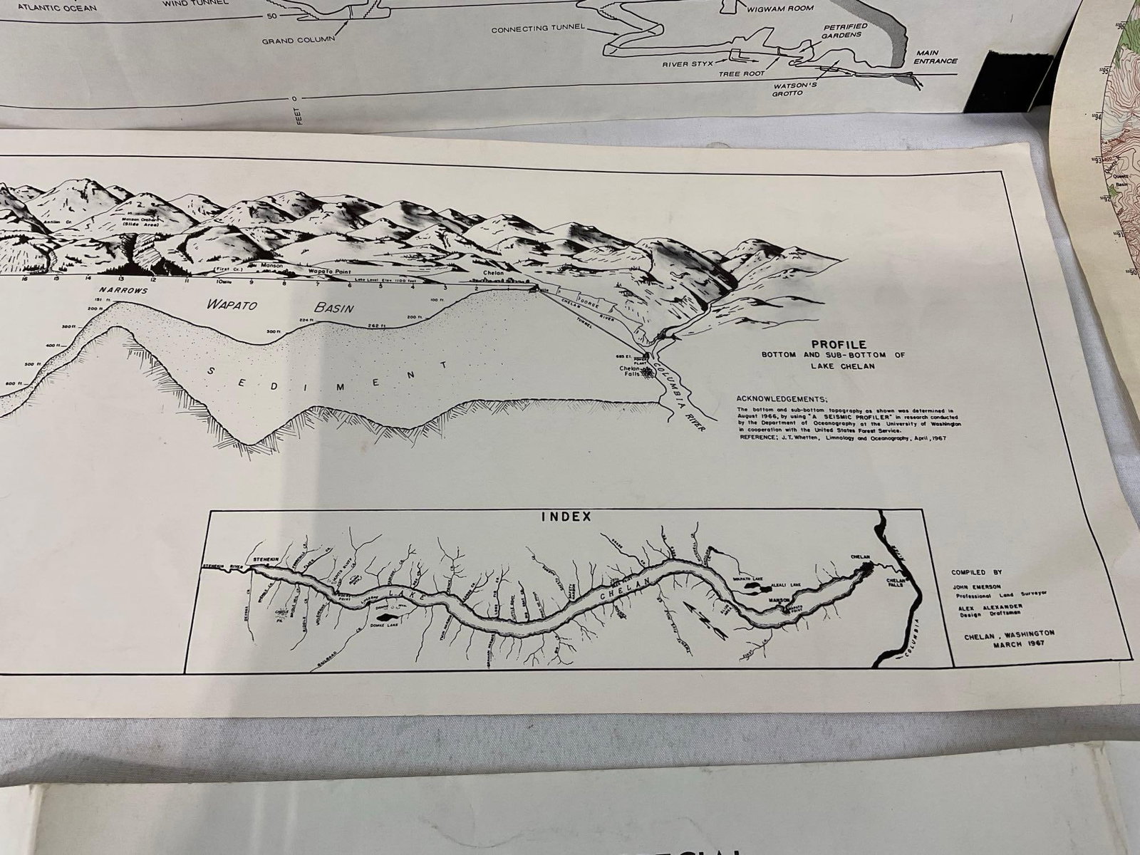 Few PNW Maps, Oregon Caves Tour Route, Fort Lewis Special, Lake Chelan, Elwha Valley, WA, 24 x 18... - 4
