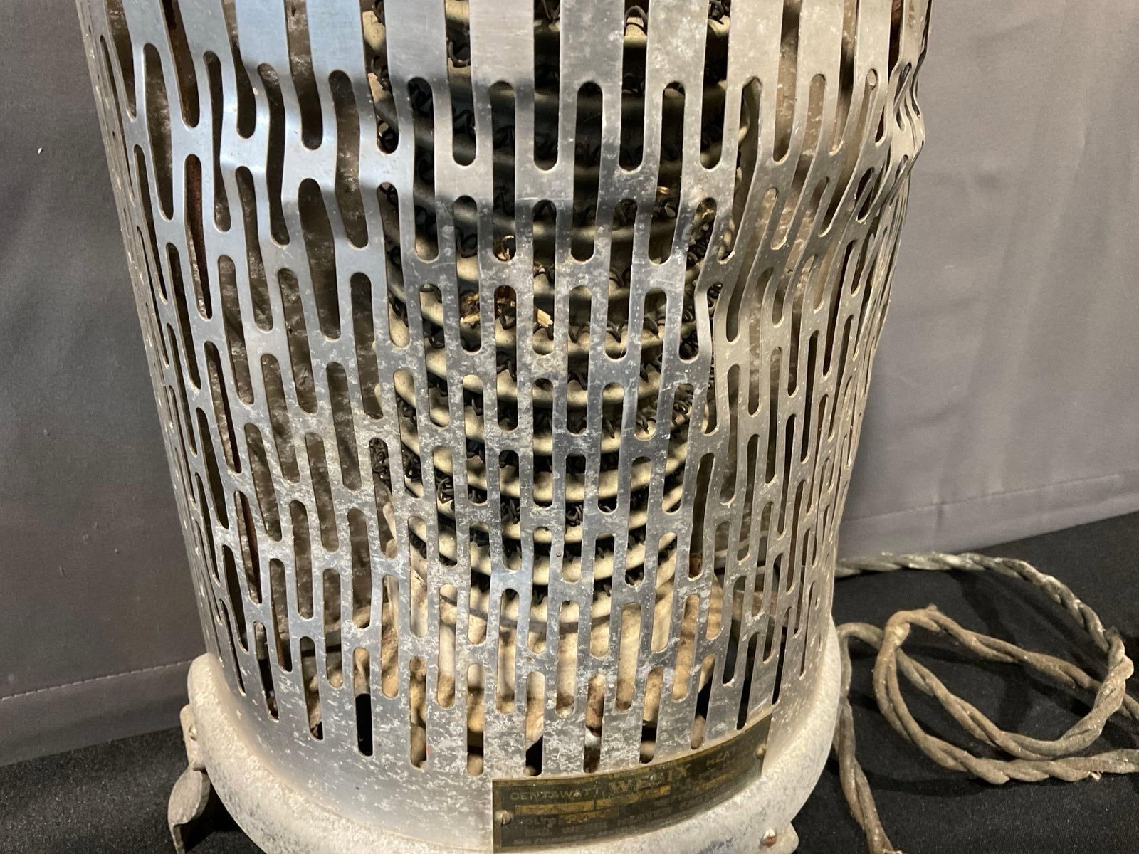 Early 20th Century Centawatt Wesix Heater, untested, sold as is, 17h x 10w x 8d inches - 3