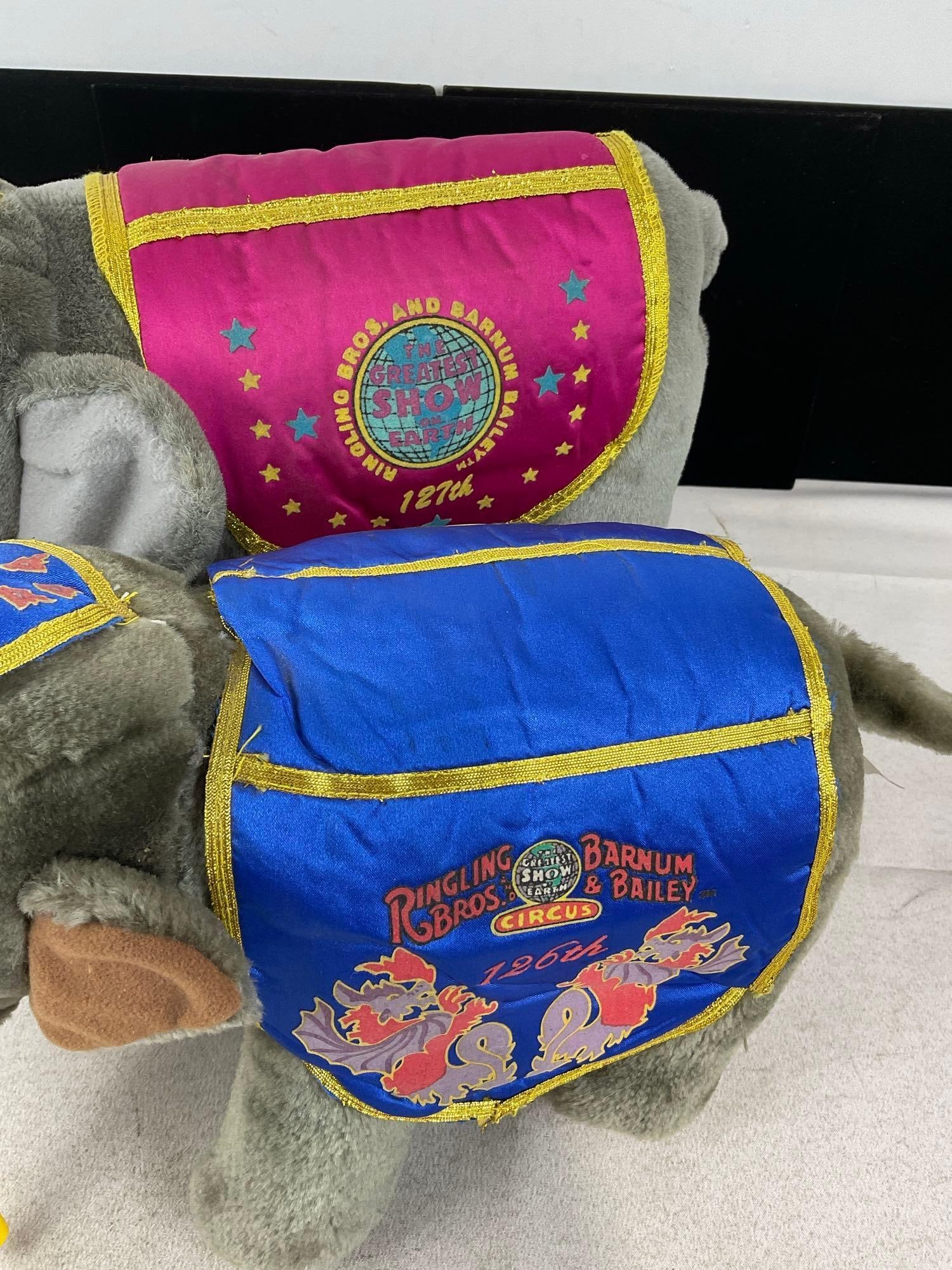 Ringling Brows Barnum & Bailey Elephant Plush Dolls, 126th & 127th commemorative - 2