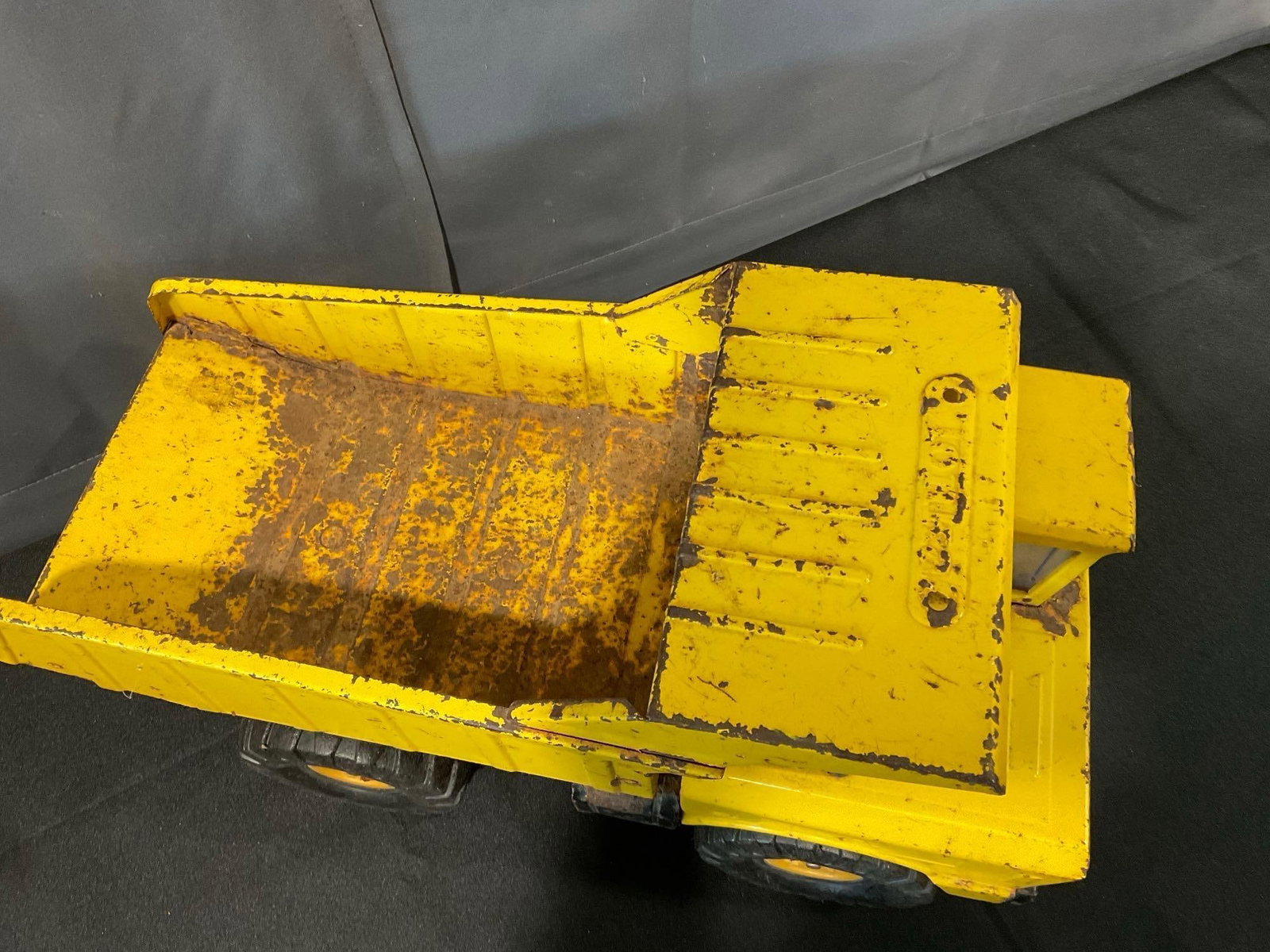 1970s Mighty Tonka Pressed Steel Dump Truck, poss. Model 2900, missing finish - 2