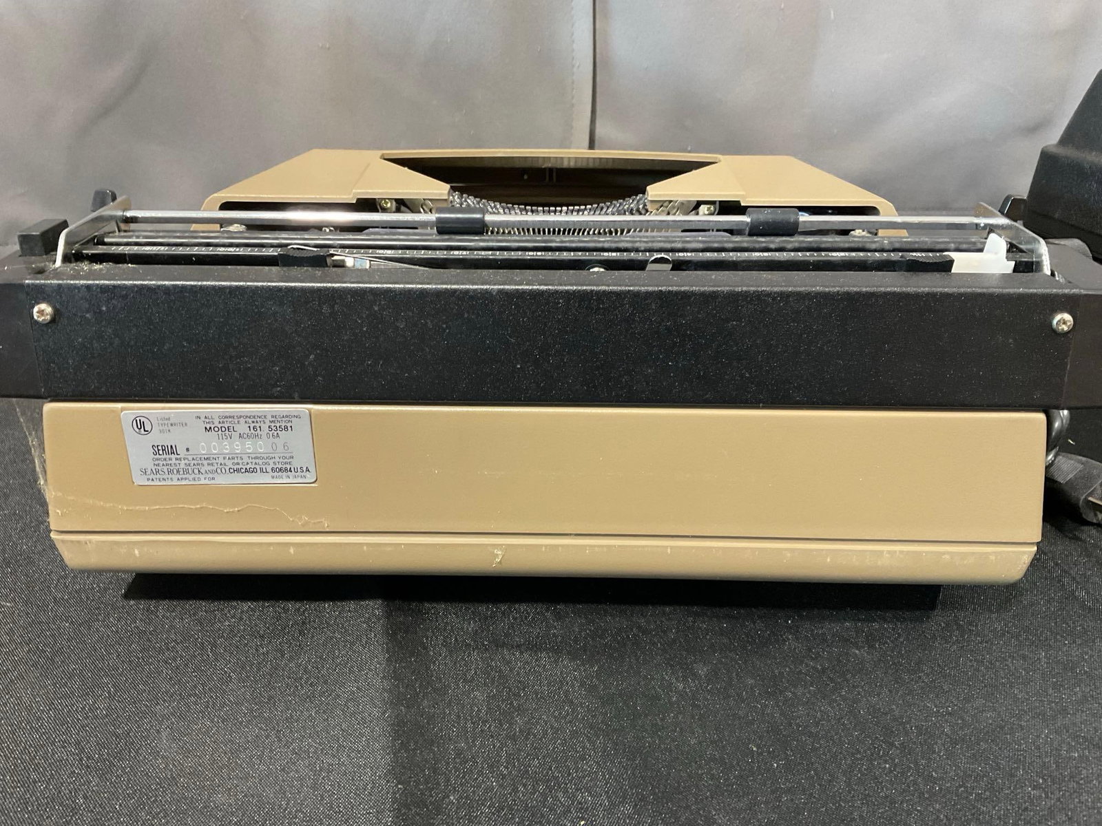 Vintage Portable Electric Typewriter, Sears Roebuck & co The Graduate model 161.53581 w/plastic c... - 5