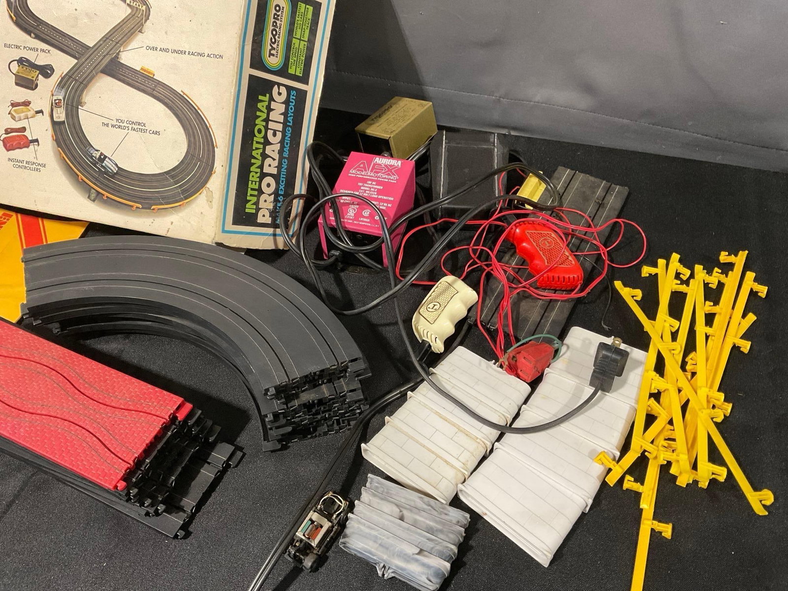 TycoPro International Pro Racing Track Slot Cars, w/original box, transformer, track, manual & more - 4