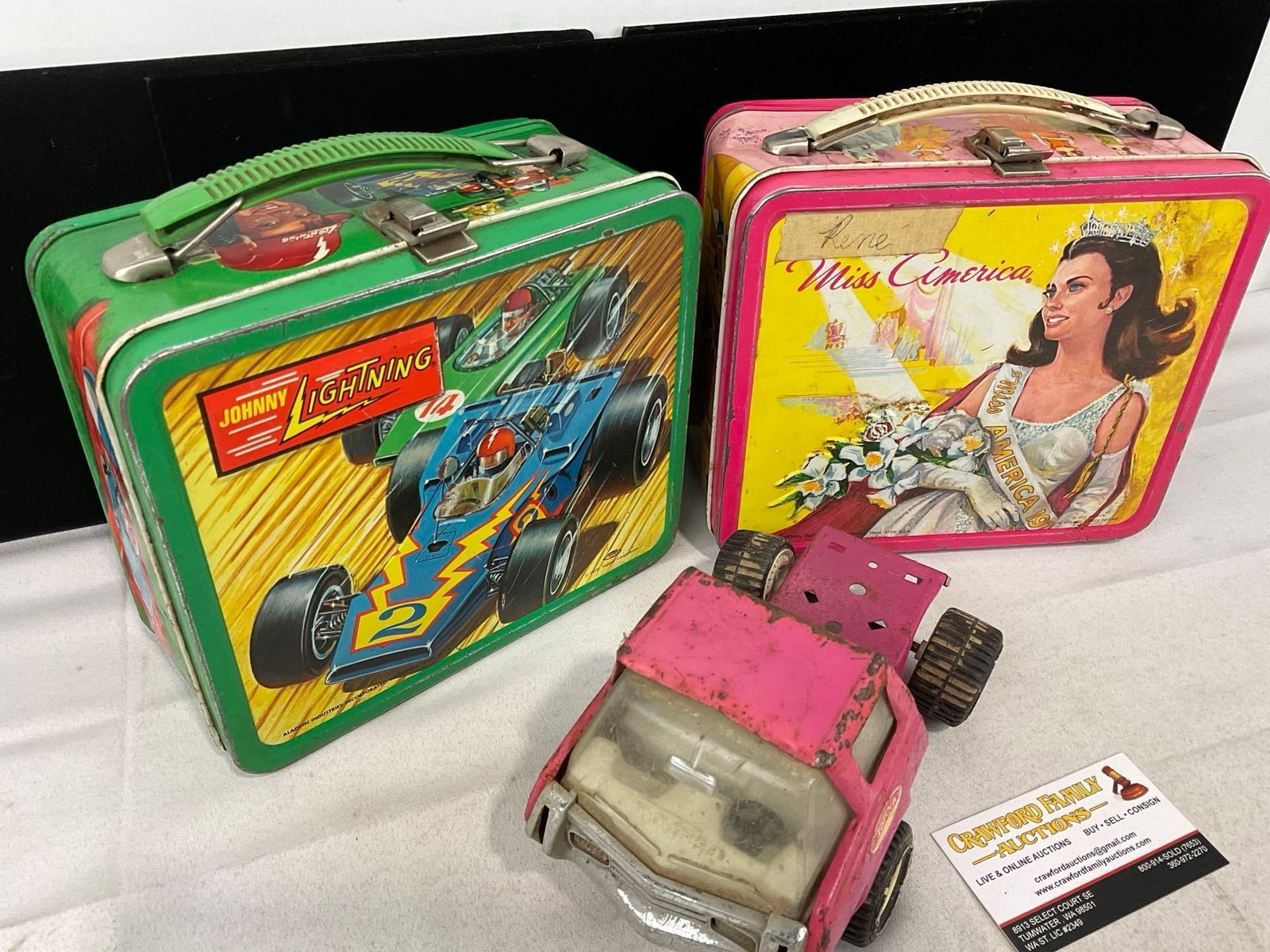 Vintage 1970 & 1972 Aladdin Industries Lunch Boxes, & Vintage 1970s Tonka Semi Cab Truck - 2