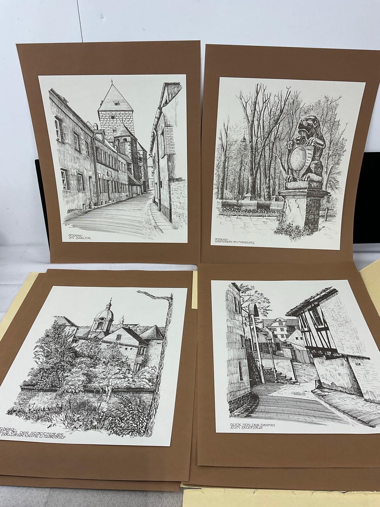 Velazquez Art Portfolio in German, Set of 12 Prints of Amberg, Scheffels Der Trompeter von Sakkin... - 12