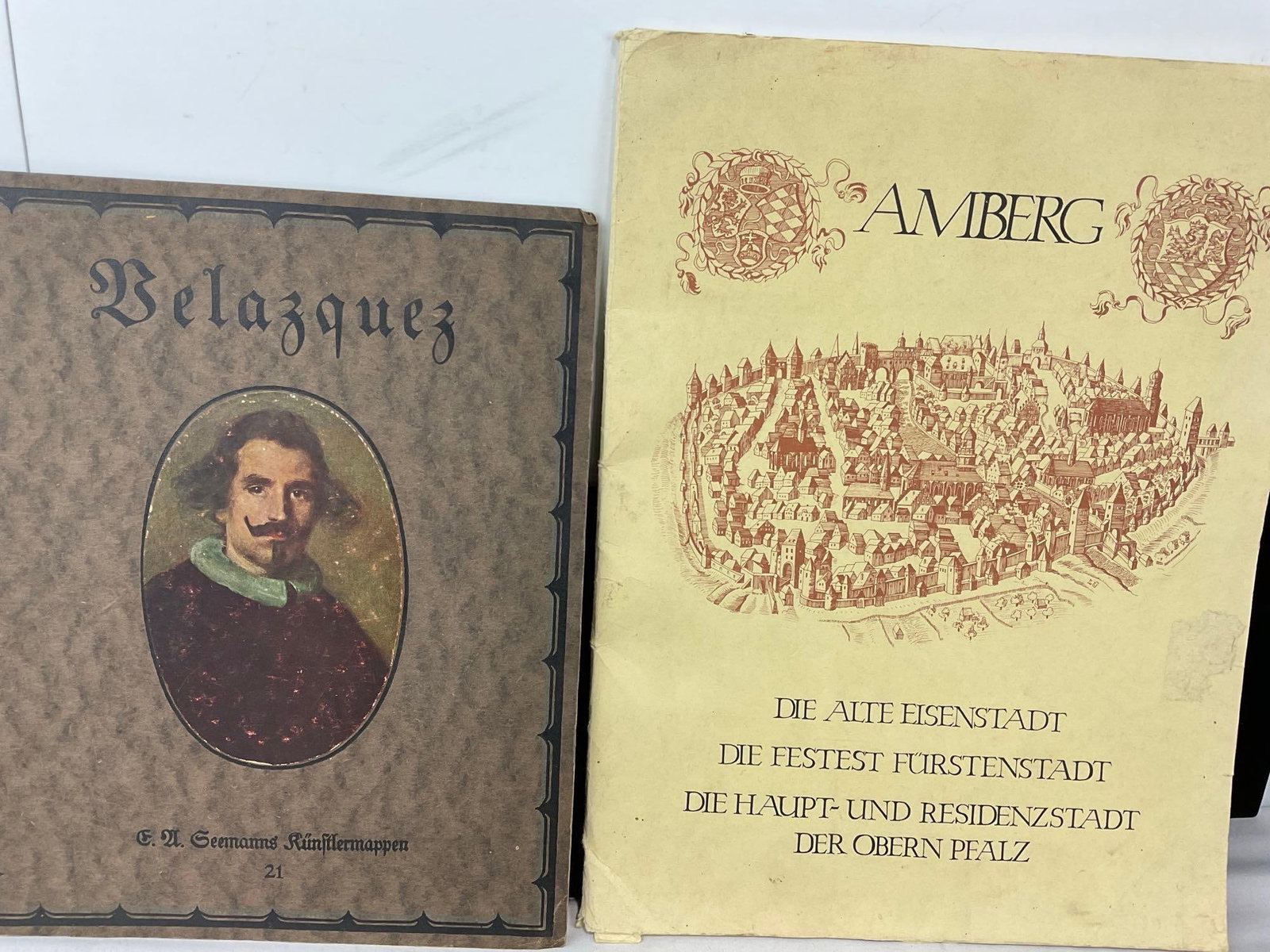 Velazquez Art Portfolio in German, Set of 12 Prints of Amberg, Scheffels Der Trompeter von Sakkin... - 2