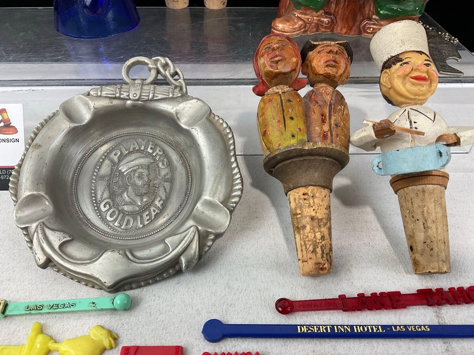 The Nugget Casino Mug, Souvenir Ashtray, 2x ANRI Bottle Stoppers, & Variety of Casino Drink Stirr... - 3