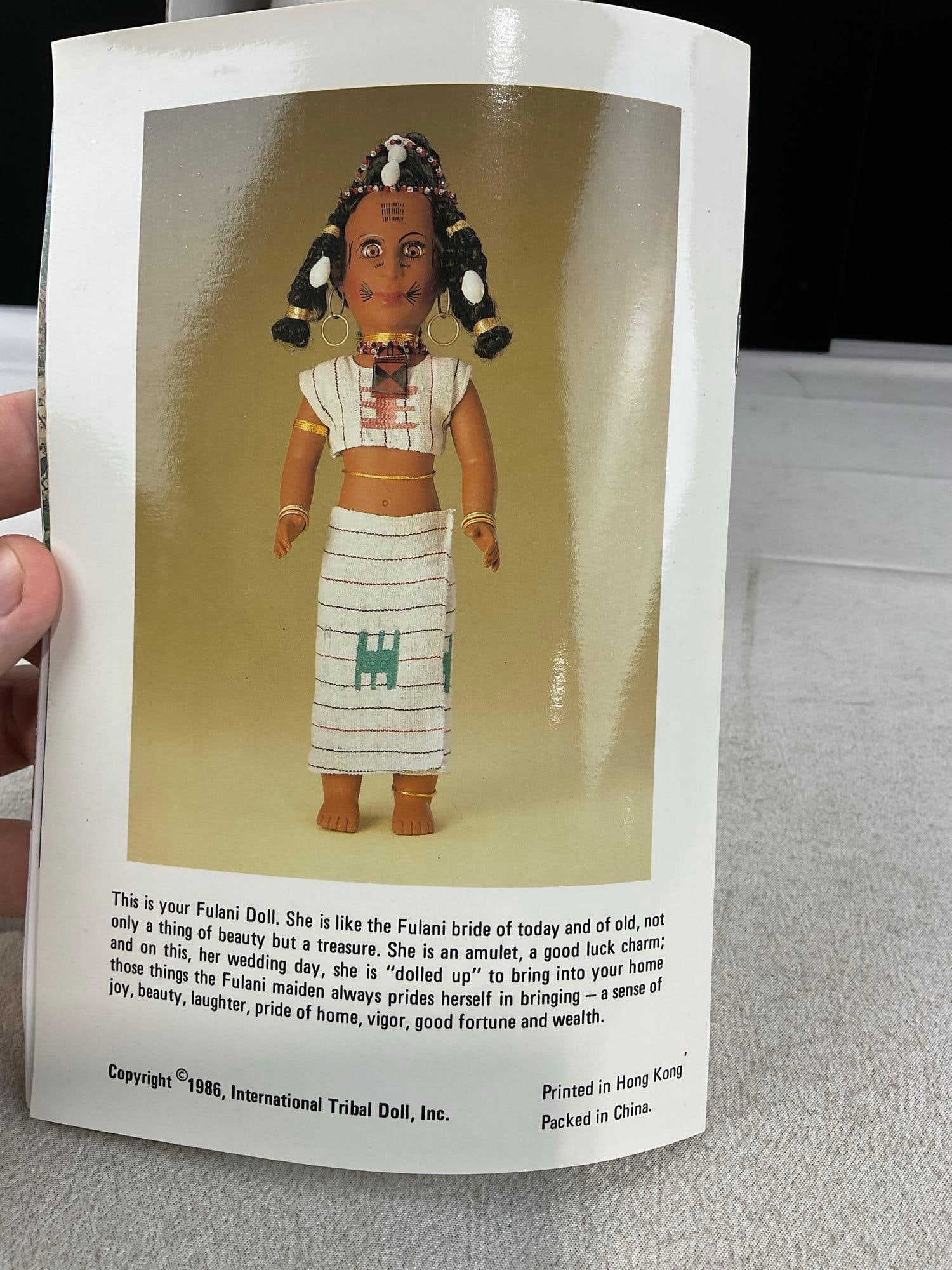 Vintage 1986 Informative & Educational Fulani Doll, by Intl. Tribal Doll Inc. 17 inch doll - 5
