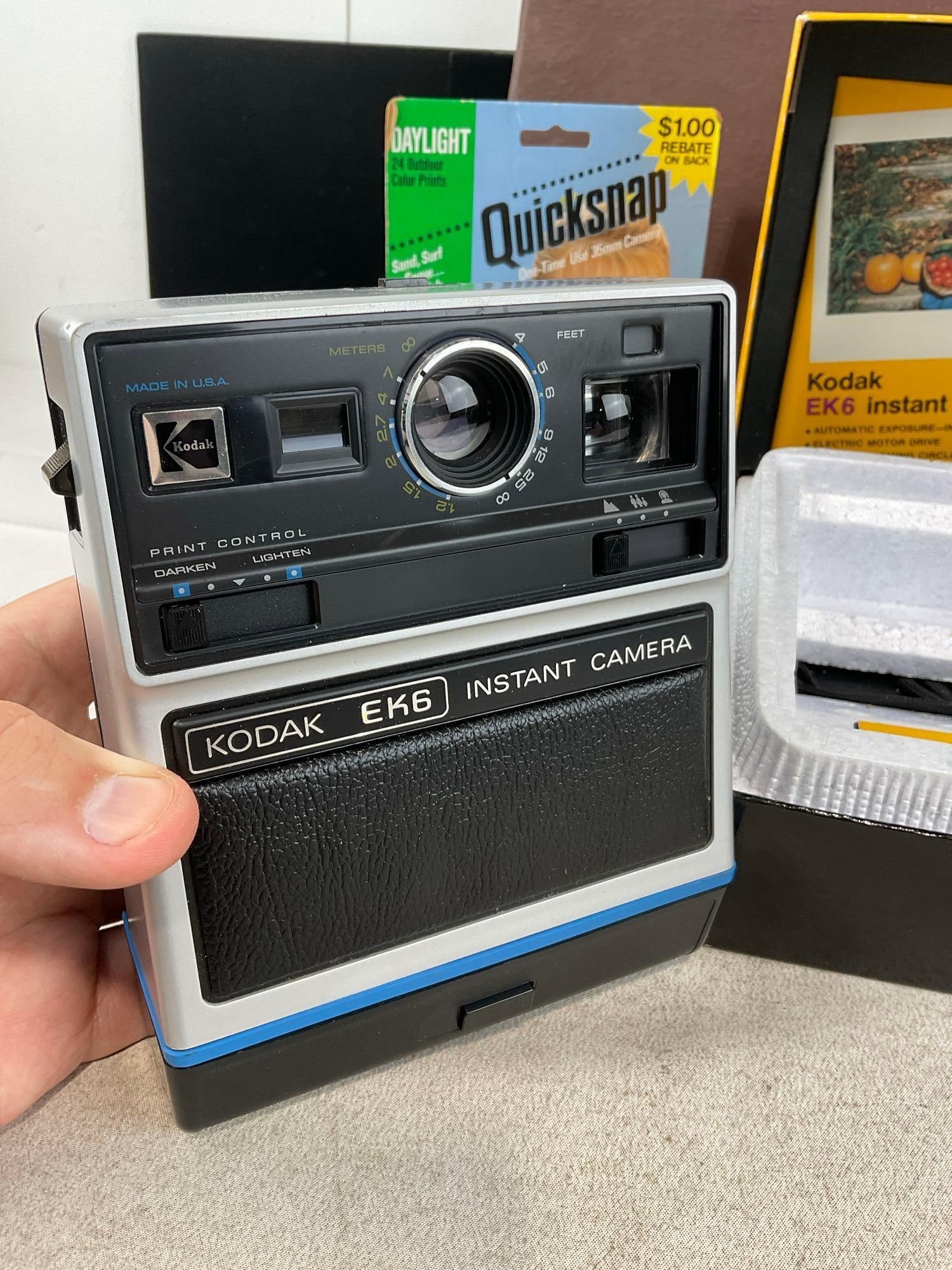 Kodak EK6 Instant Camera, Film Reels, Album of Vintage Vinyl, Photography Acces. Quicksnap Camera - 5