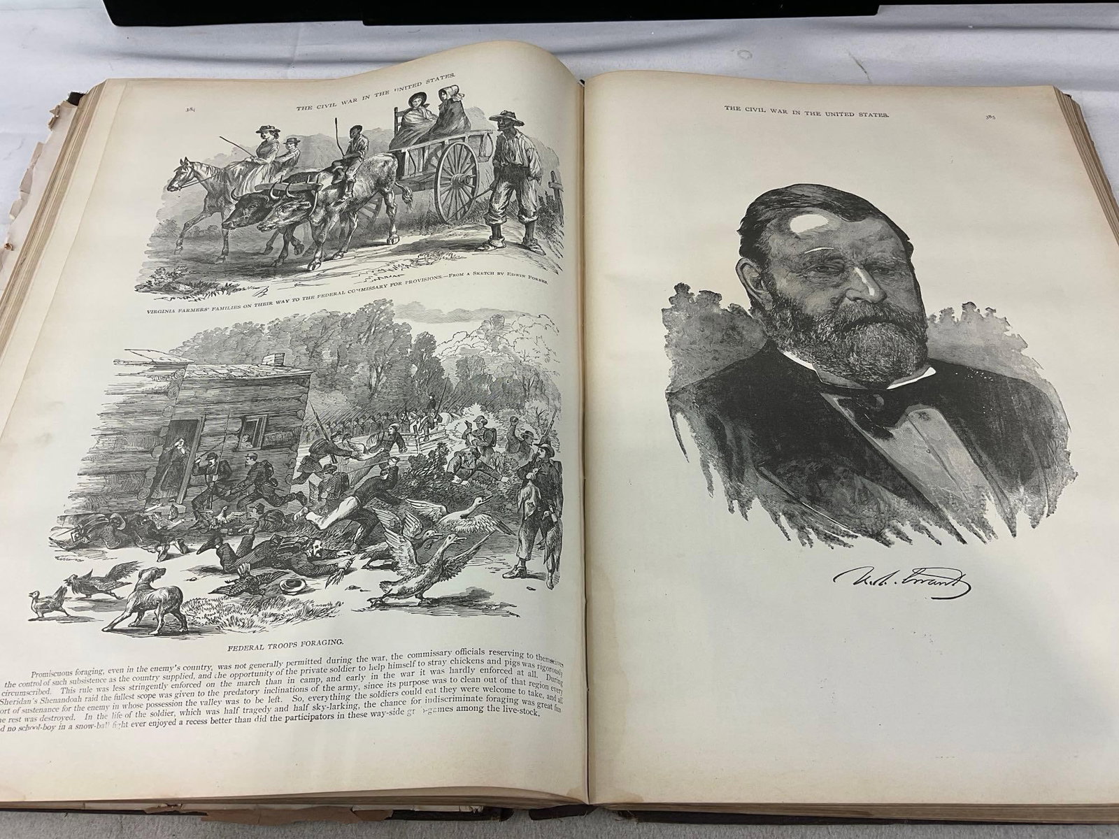 Antique Book, Portfolio of War & Nation.. by General Marcus J. Wright, w/lovely etchings inside - 10