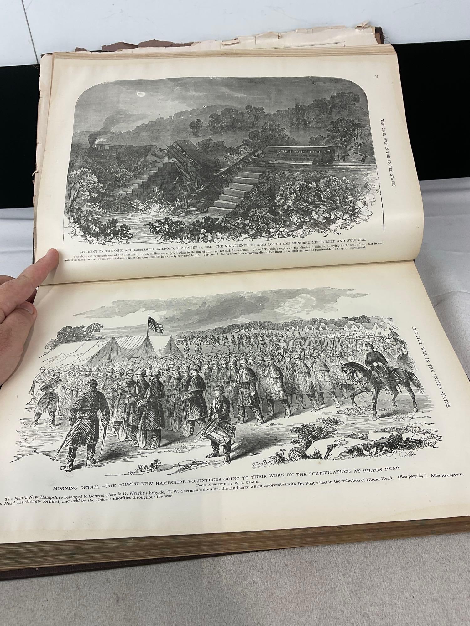 Antique Book, Portfolio of War & Nation.. by General Marcus J. Wright, w/lovely etchings inside - 7