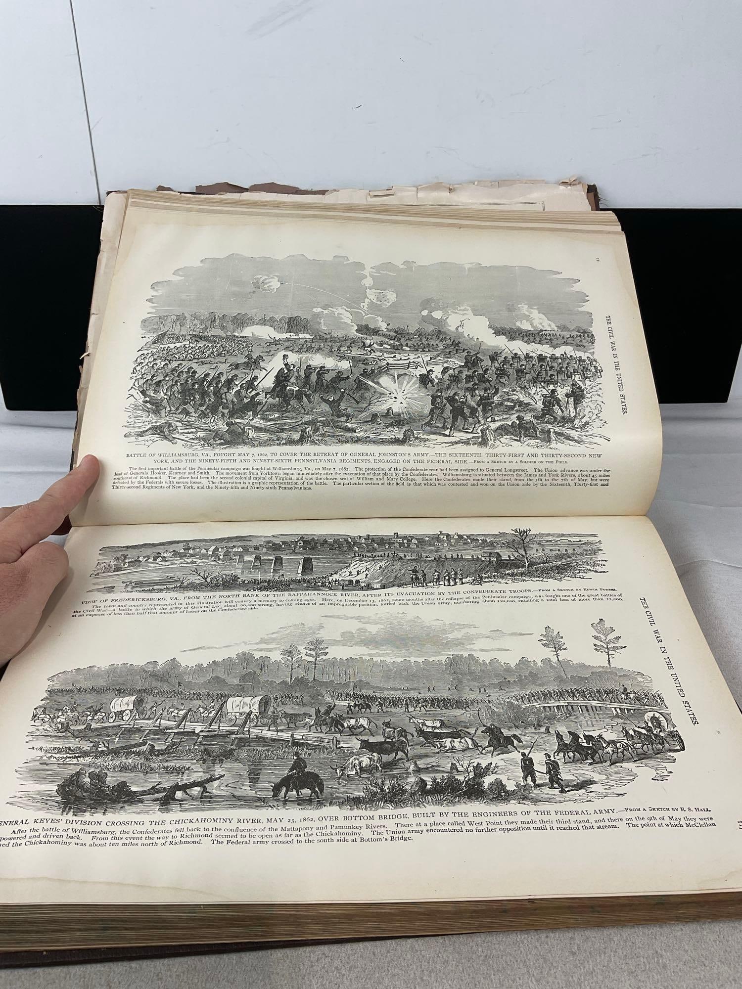 Antique Book, Portfolio of War & Nation.. by General Marcus J. Wright, w/lovely etchings inside - 8