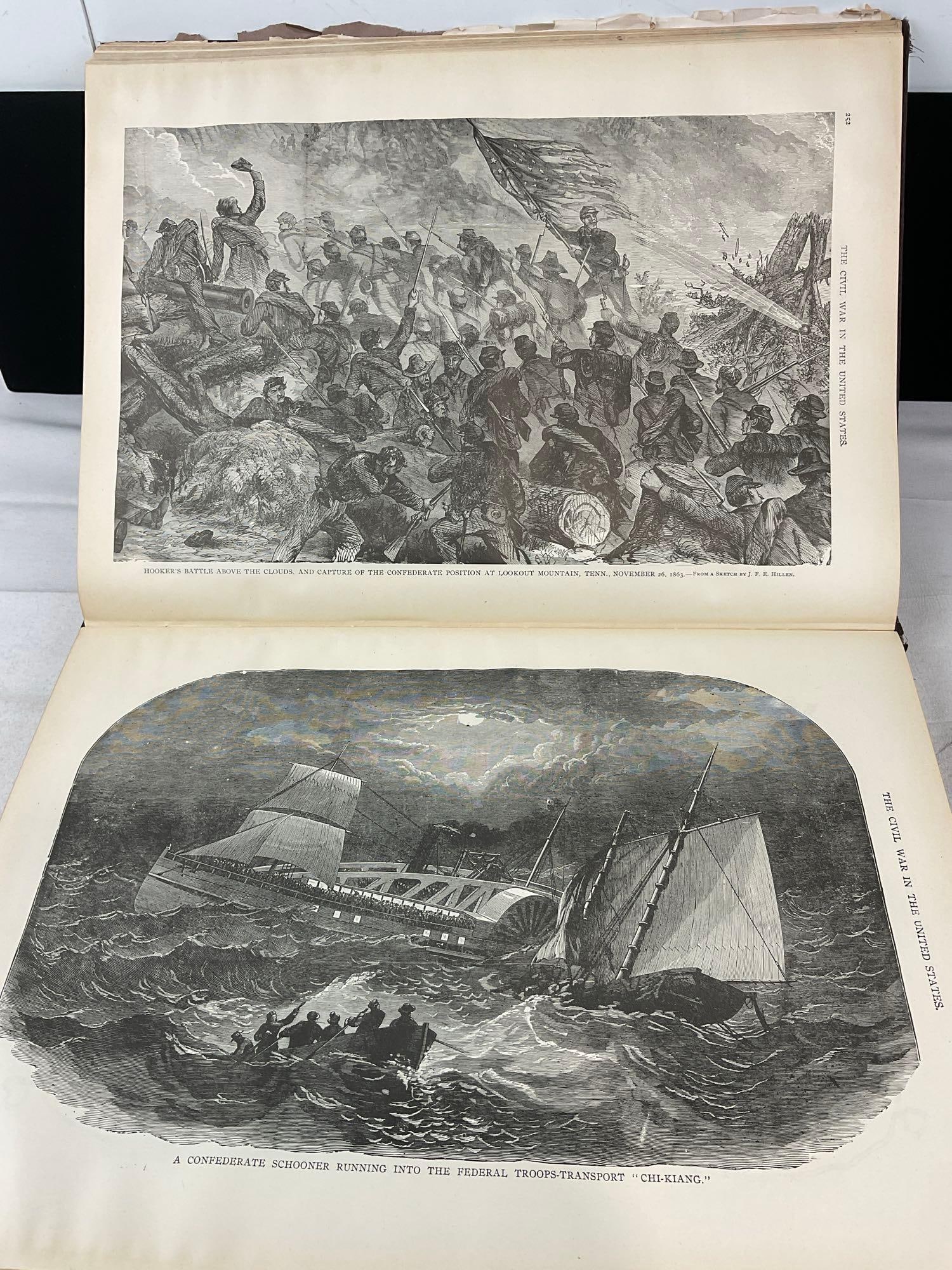 Antique Book, Portfolio of War & Nation.. by General Marcus J. Wright, w/lovely etchings inside - 9