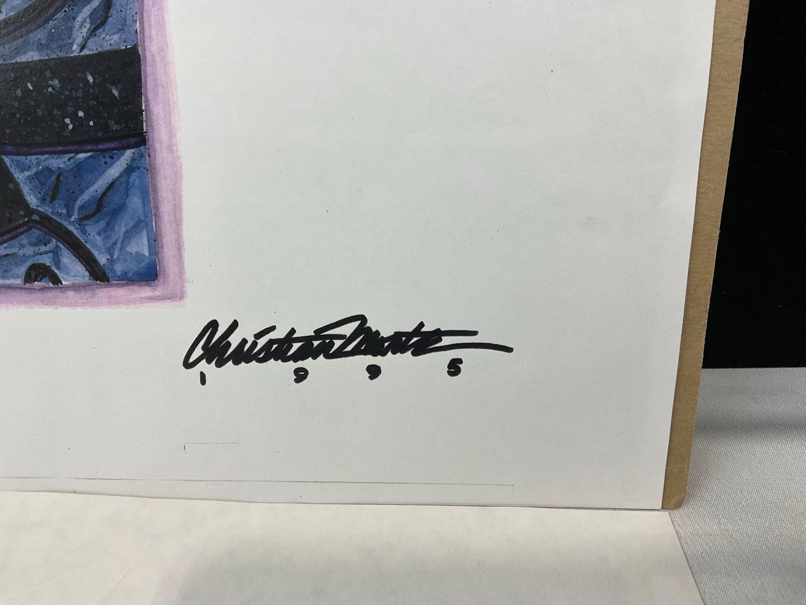Signed & #d 43/50 Mickey Mouse Disney Original Art, Gouache by Christian Monte 1995 w/COA, 19x13 in - 4