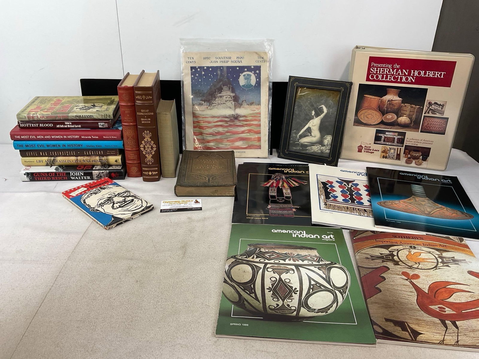 John Philip Sousa Pamphlet, Antique Photo, Handful of Books w/Great Expectations by Charles Dicke... (1 of 13)