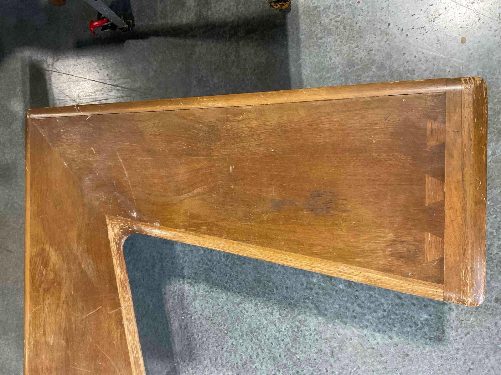 Vintage MCM Lane Acclaim Boomerang Walnut Wood L-Shaped Coffee Table. Fair Condition. - 2