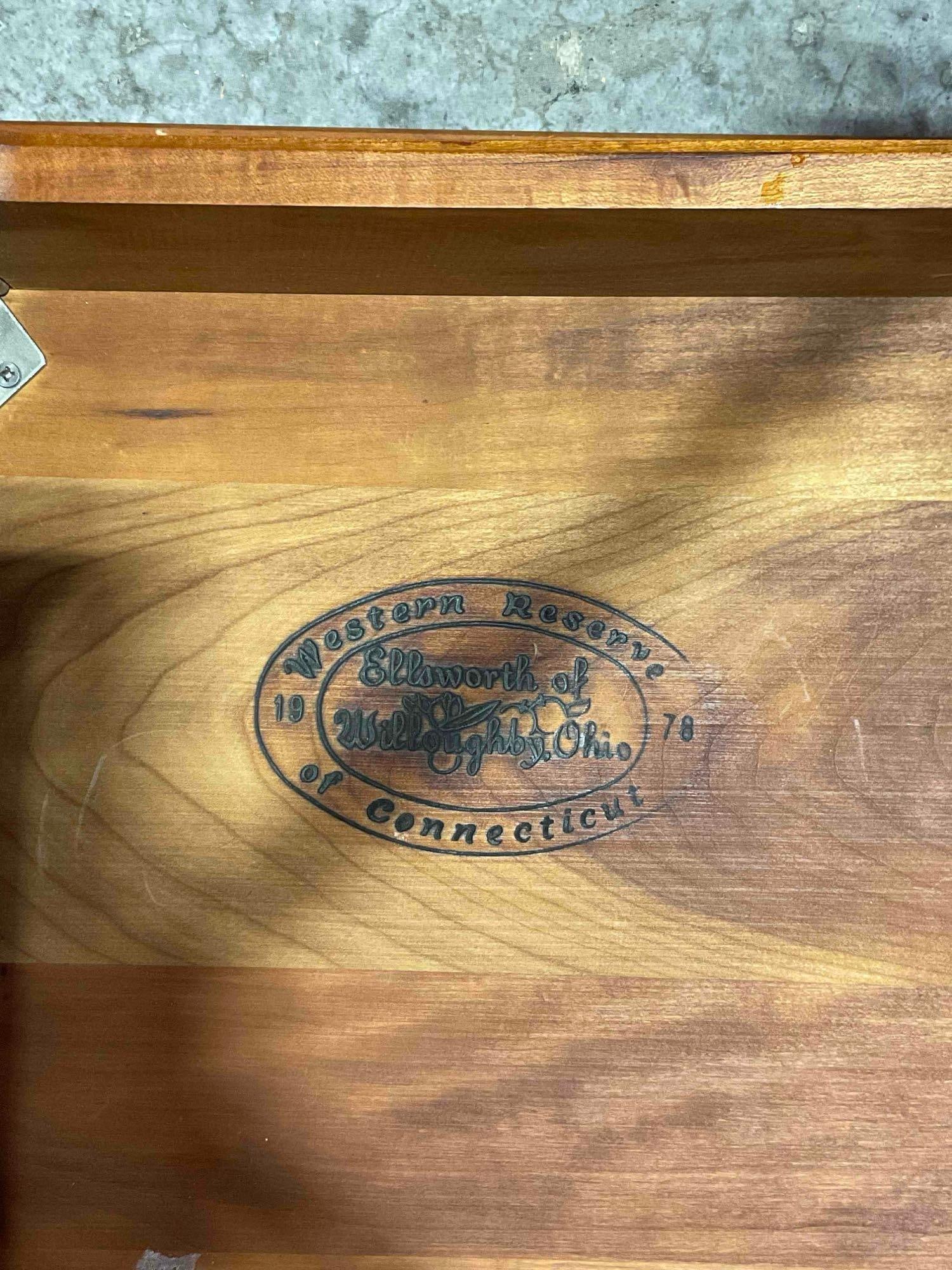 Vintage Ellsworth Western Reserve Cherry? Wood Side Accent Table. Good Condition. See pics. - 5