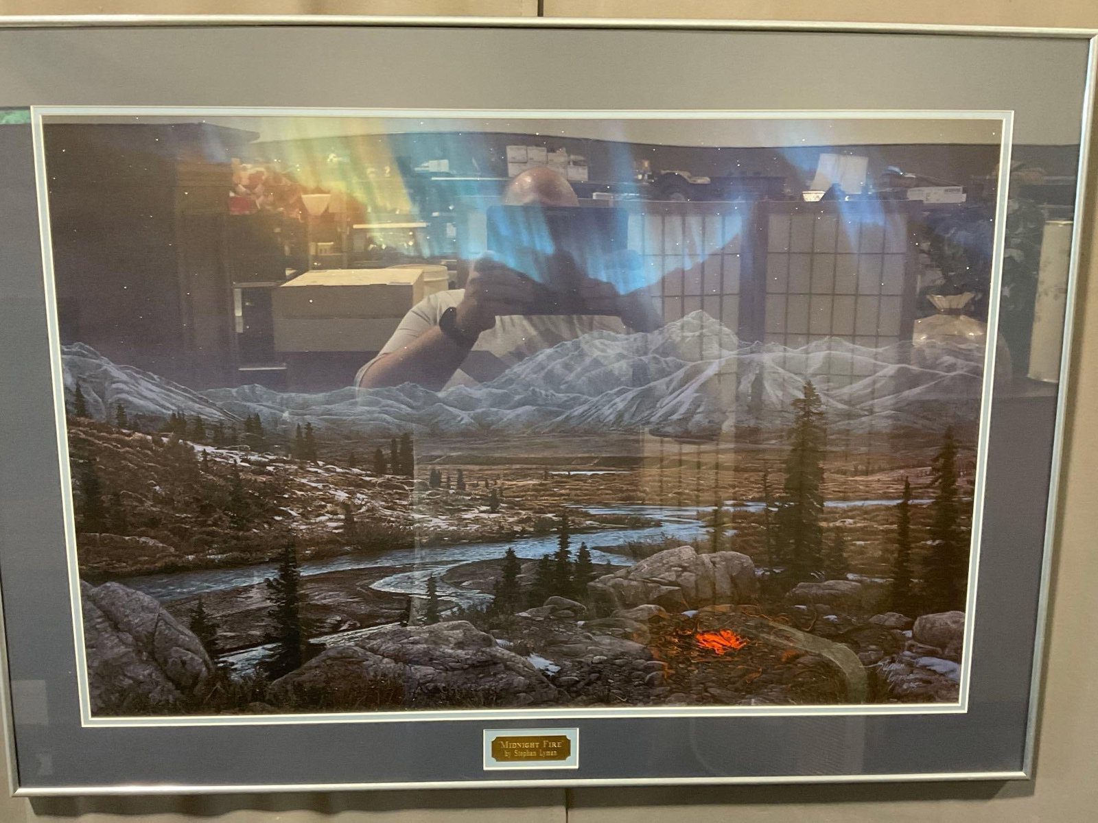 Framed Signed & #d 3492/8500 Lithograph titled Midnight Fire by Stephen Lyman, 29x40 inches: All from the same collection. Appears to be in good shape. The piece measures approx 29h x 40w x 3d inches. See pics. E-6350 *Oversized shipping may apply*