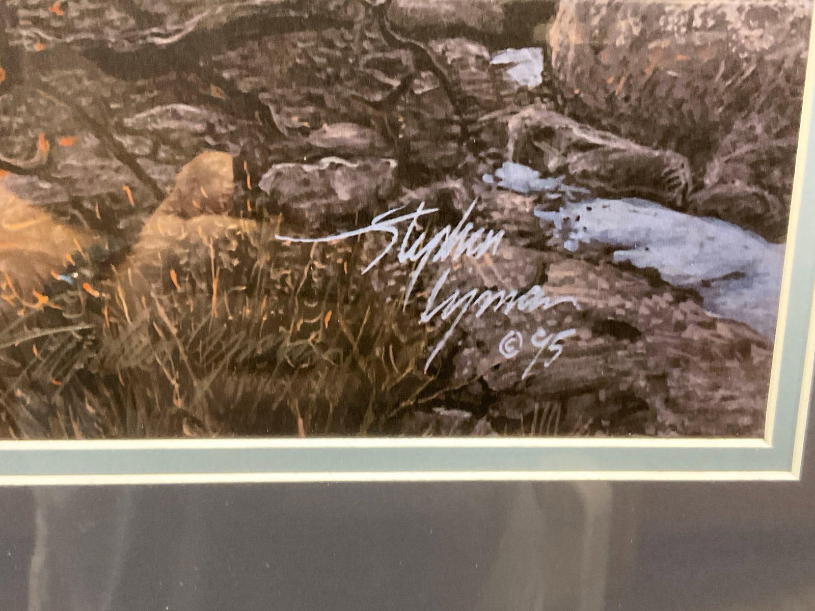 Framed Signed & #d 3492/8500 Lithograph titled Midnight Fire by Stephen Lyman, 29x40 inches - 6
