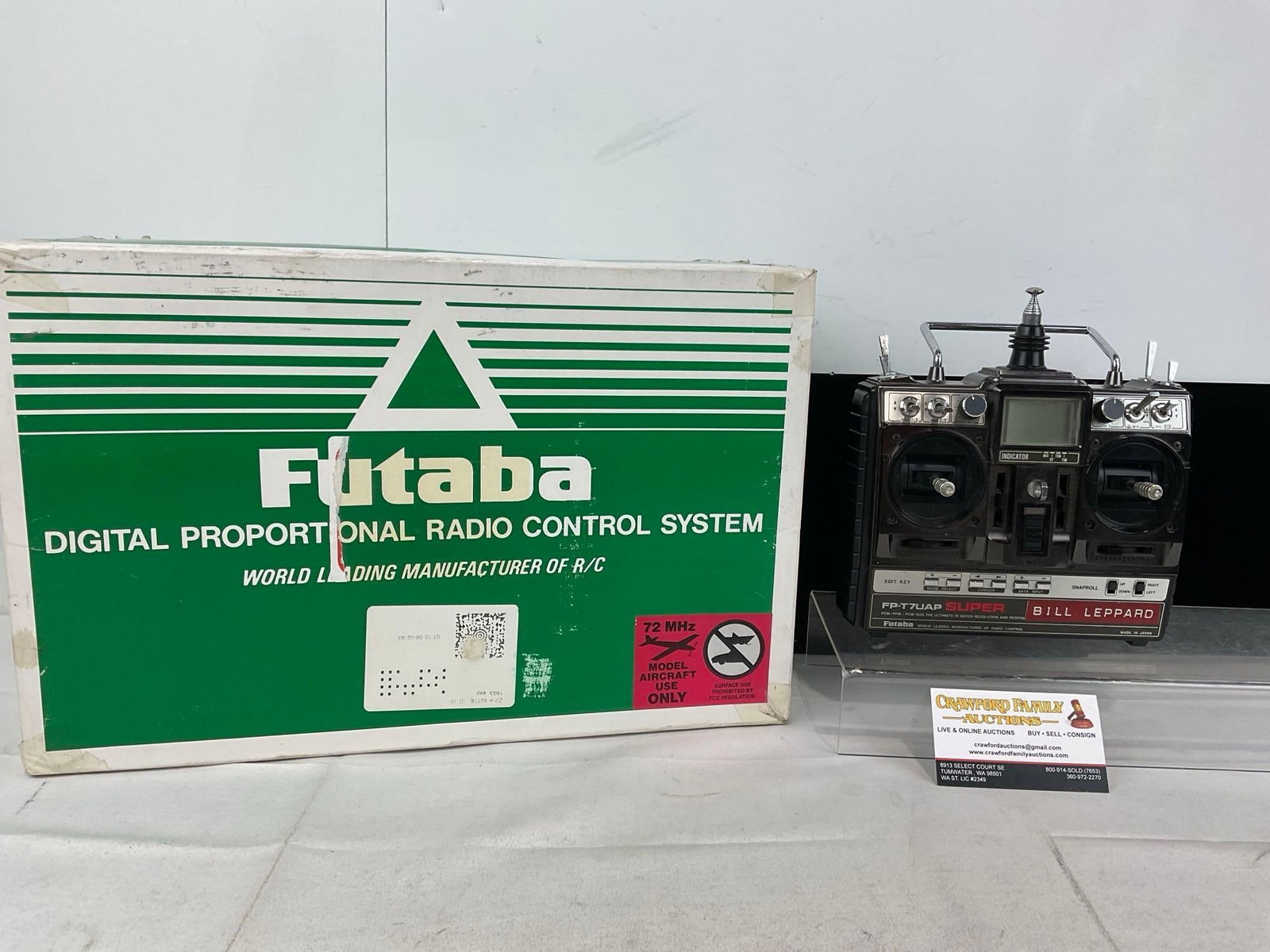 Futaba FP-T7UAP Super Controller, tested & working, w/original box: Appears to be in good shape. The controller is smaller, includes the original box which measures approx 5h x 17w x 11d inches. See pics. E-6260