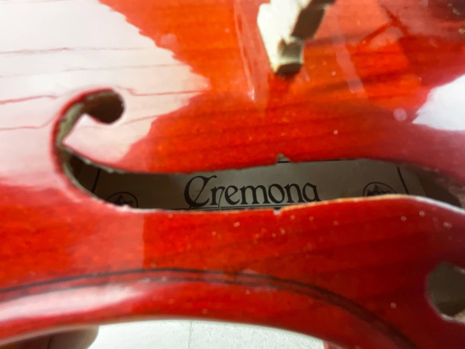 Vintage Student size likely 1/8 scale, Cremona Violin & Bow, w/case - 5