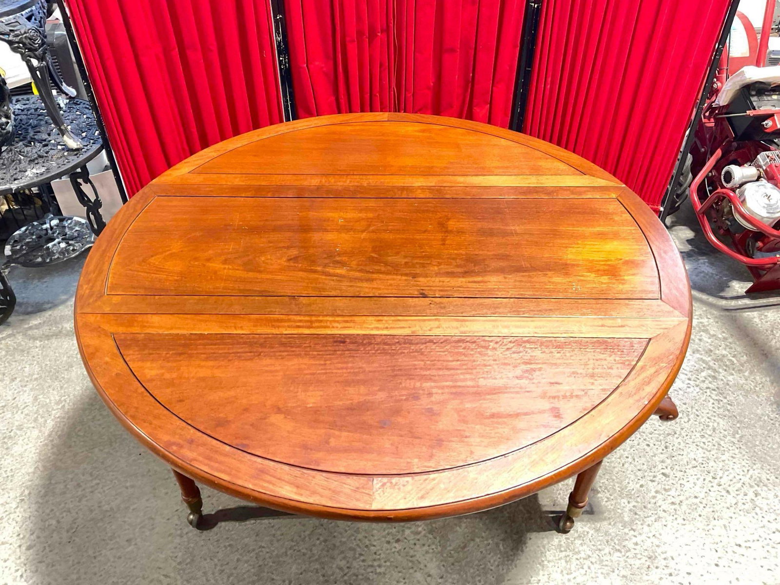 Vintage George Zee & Co. Rosewood? Wood Drop Leaf Table Tea Cart w/ Removable Serving Tray. - 4