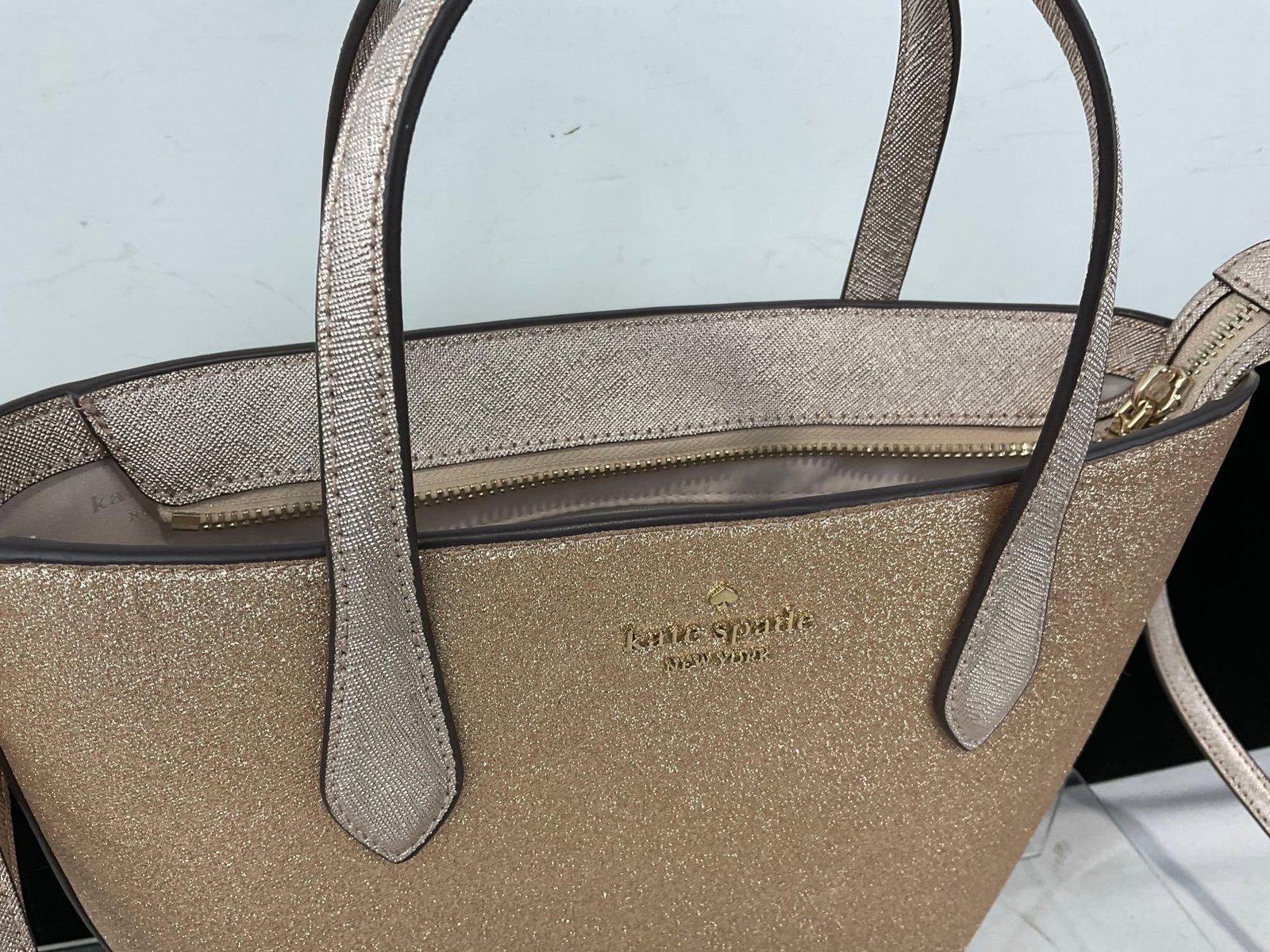 Kate Spade New York Glitter Glimmer Small Satchel, Handbag, 13x11x4 inches - 2